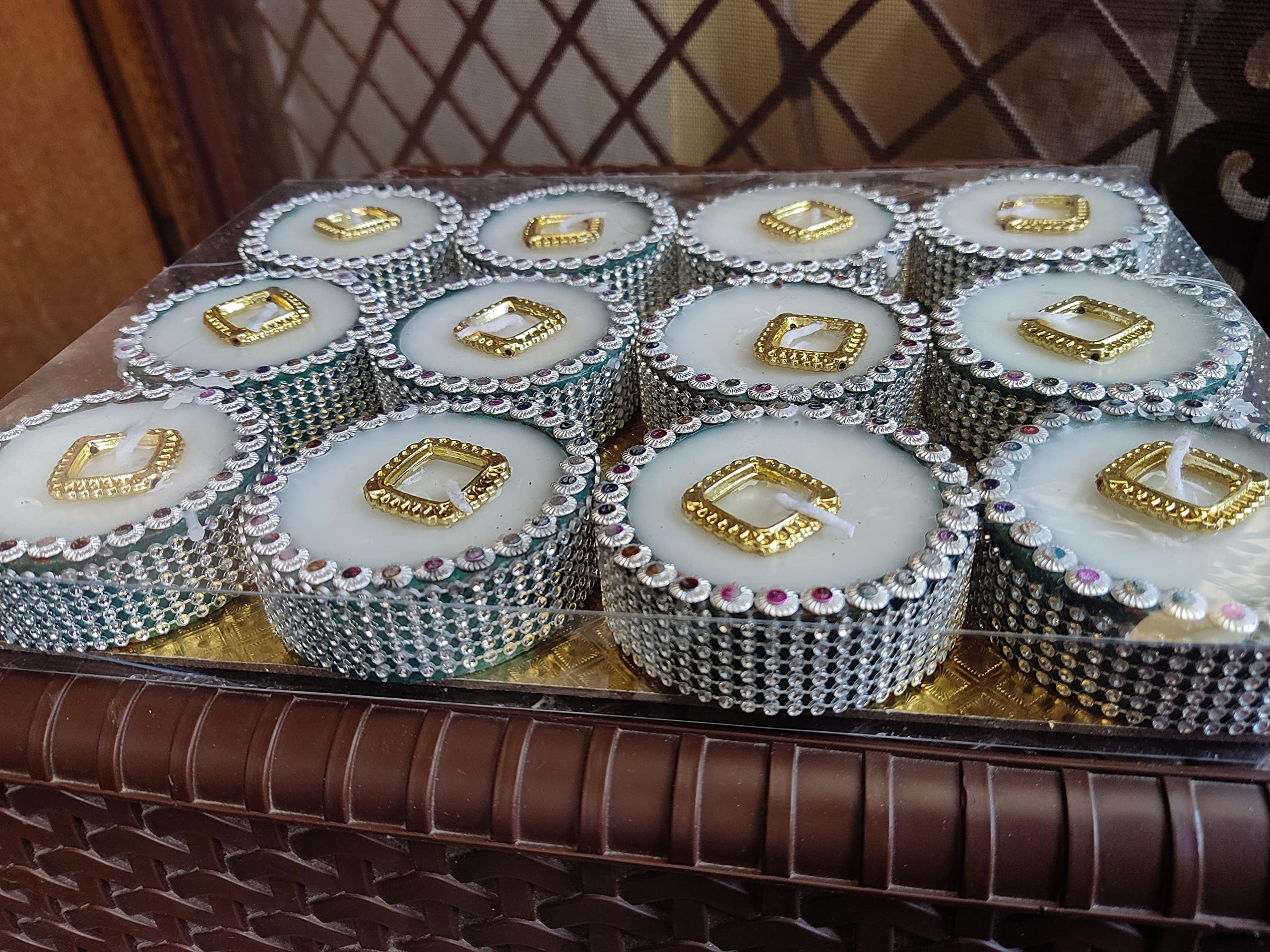 All for ONE Store Innovative KATORI Diyas Handicraft | Navratri and Diwali Candles Set | Tealight Decoration| Diya for puja | Di