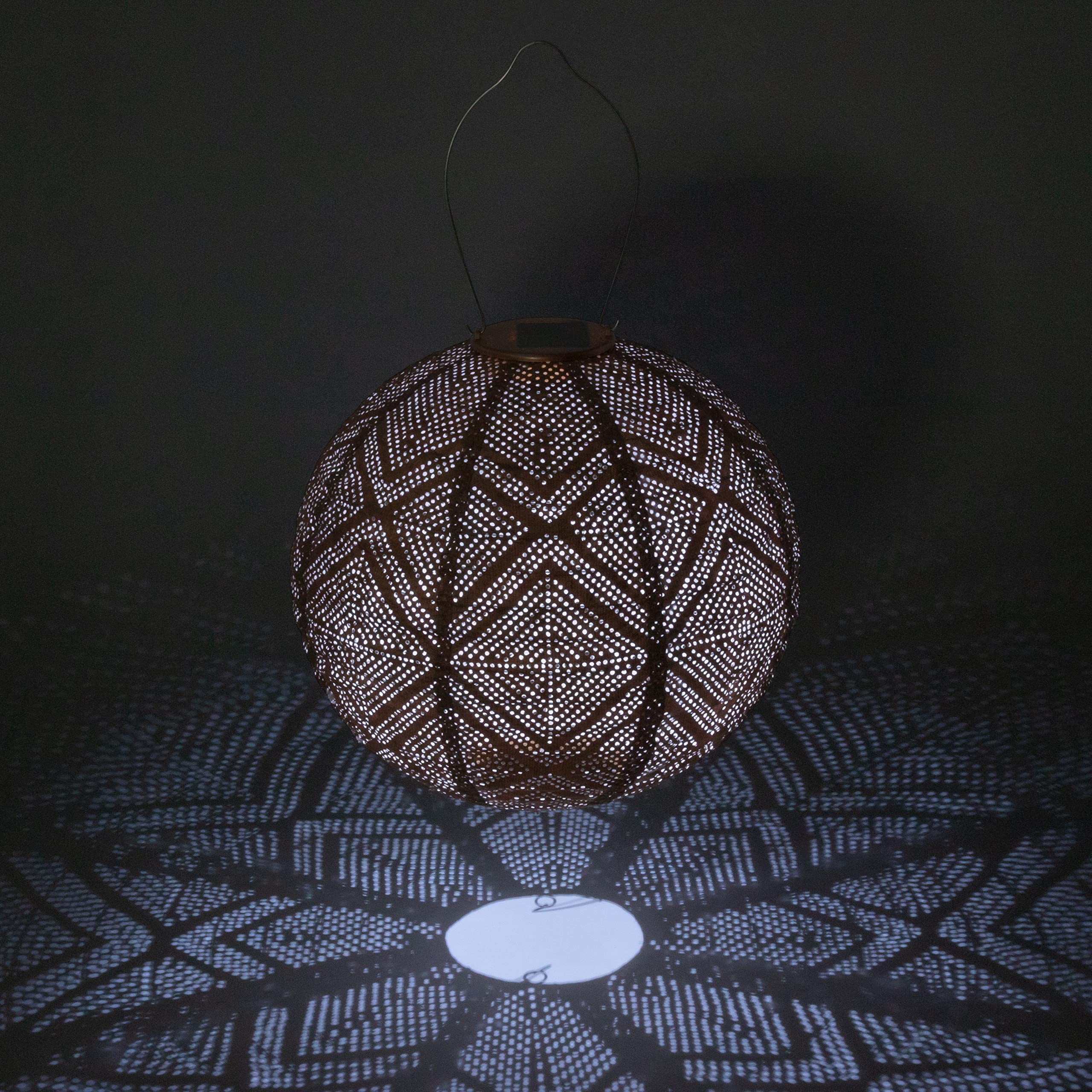 Allsop Soji Stella Market LED Solar Lantern - 12in Copper Stainless Steel Model 31406