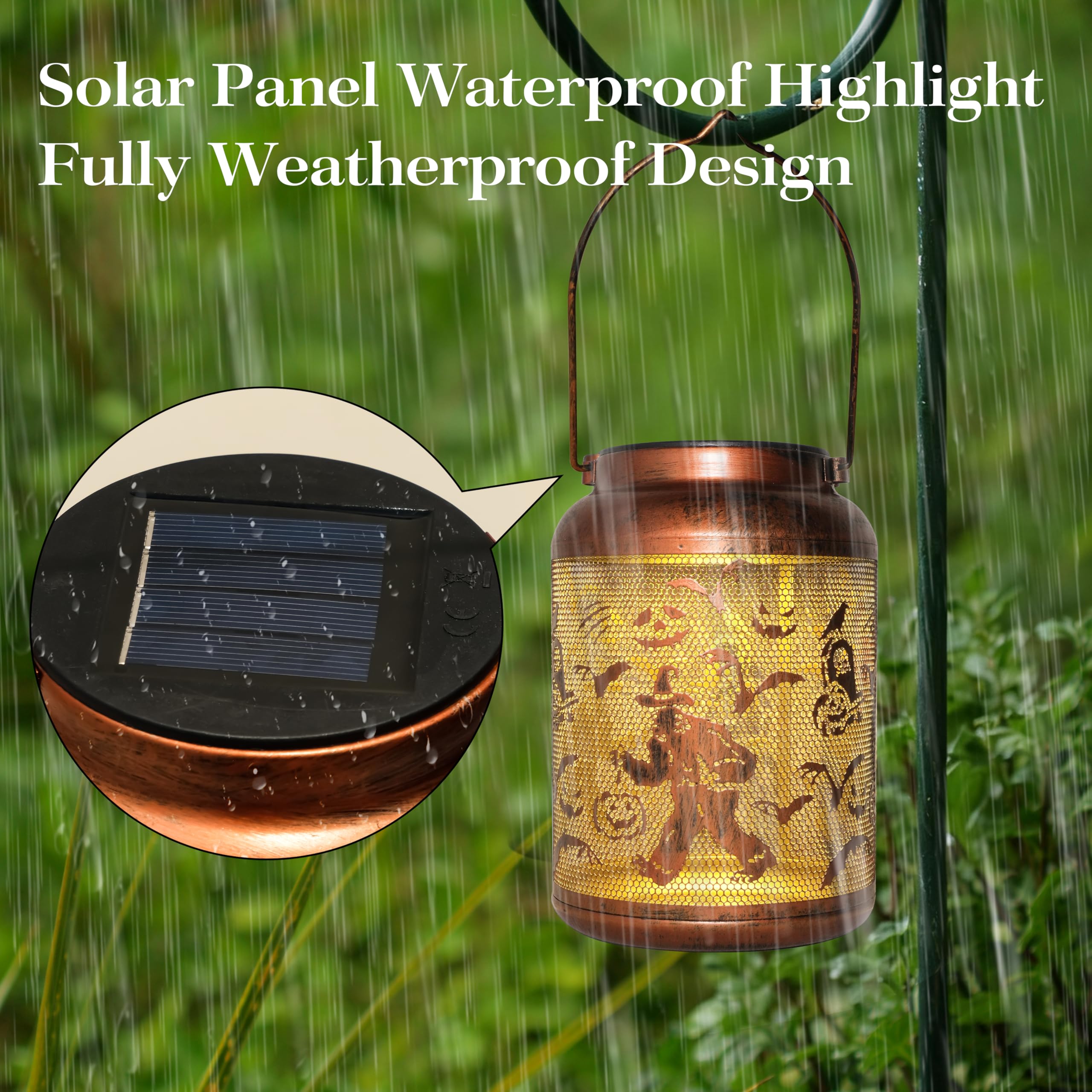 Bigfoot Solar Lanterns Outdoor Waterproof - Led Hanging Witch Bigfoot Lantern Decor For Garden/Yard/Patio/Lawn  Perfect Gift For Women  Mom  Grandma  Men Halloween Birthday Christmas Mothers Day