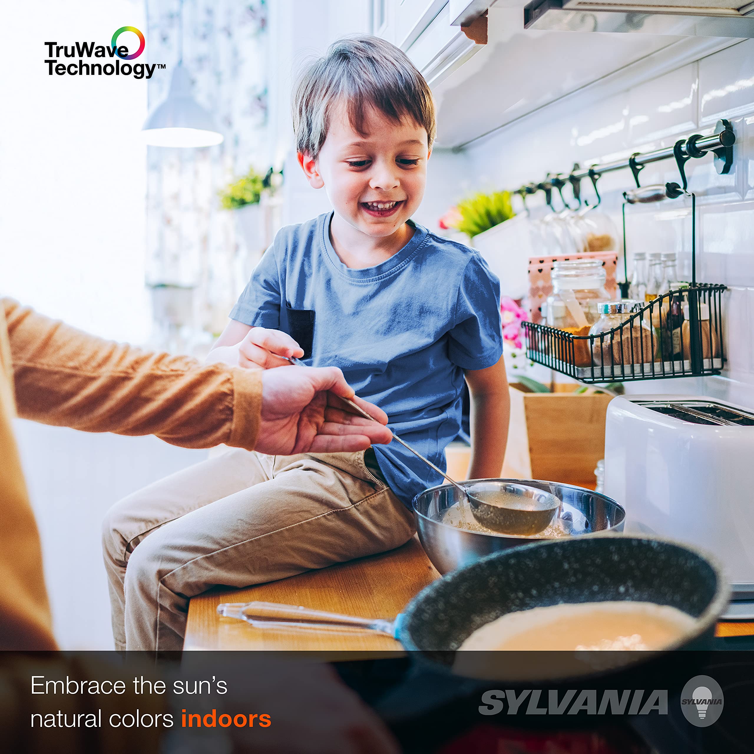 Sylvania LED TruWave Natural Series A19 Light Bulb, 40W Equivalent, Efficient 5.5W, Dimmable, 450 Lumens, Frosted, 5000K, Daylig