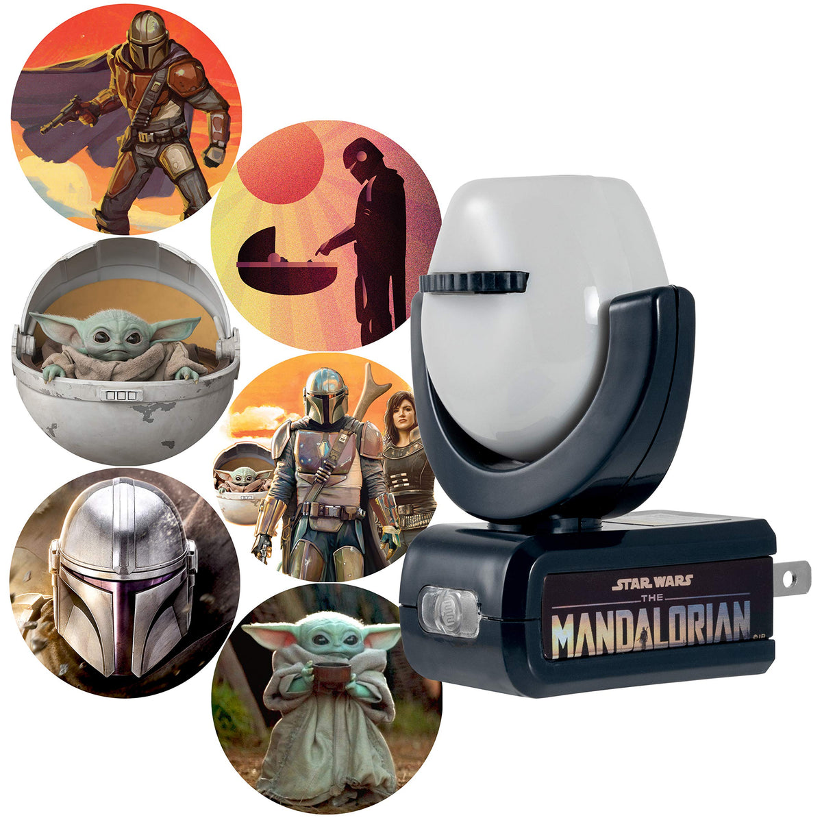Projectables Logo Projectables Mandalorian Led Night Light, Galaxy Projector, 1 Pack, Bl ...