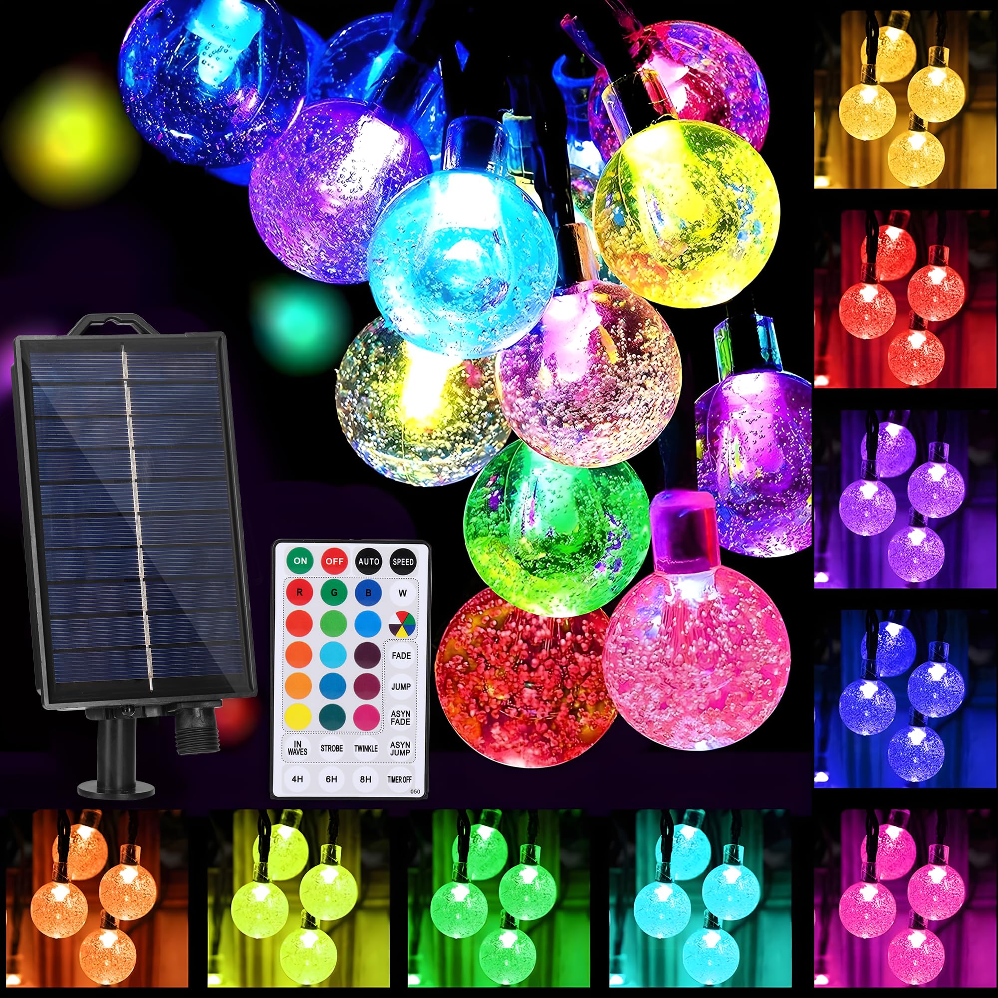 XEWEA ChristmasLights Indoor, 45ft 120 LED Rhythmic Flowing Christmas String Lights with Remote, USB RGB Color Changing LED Chri