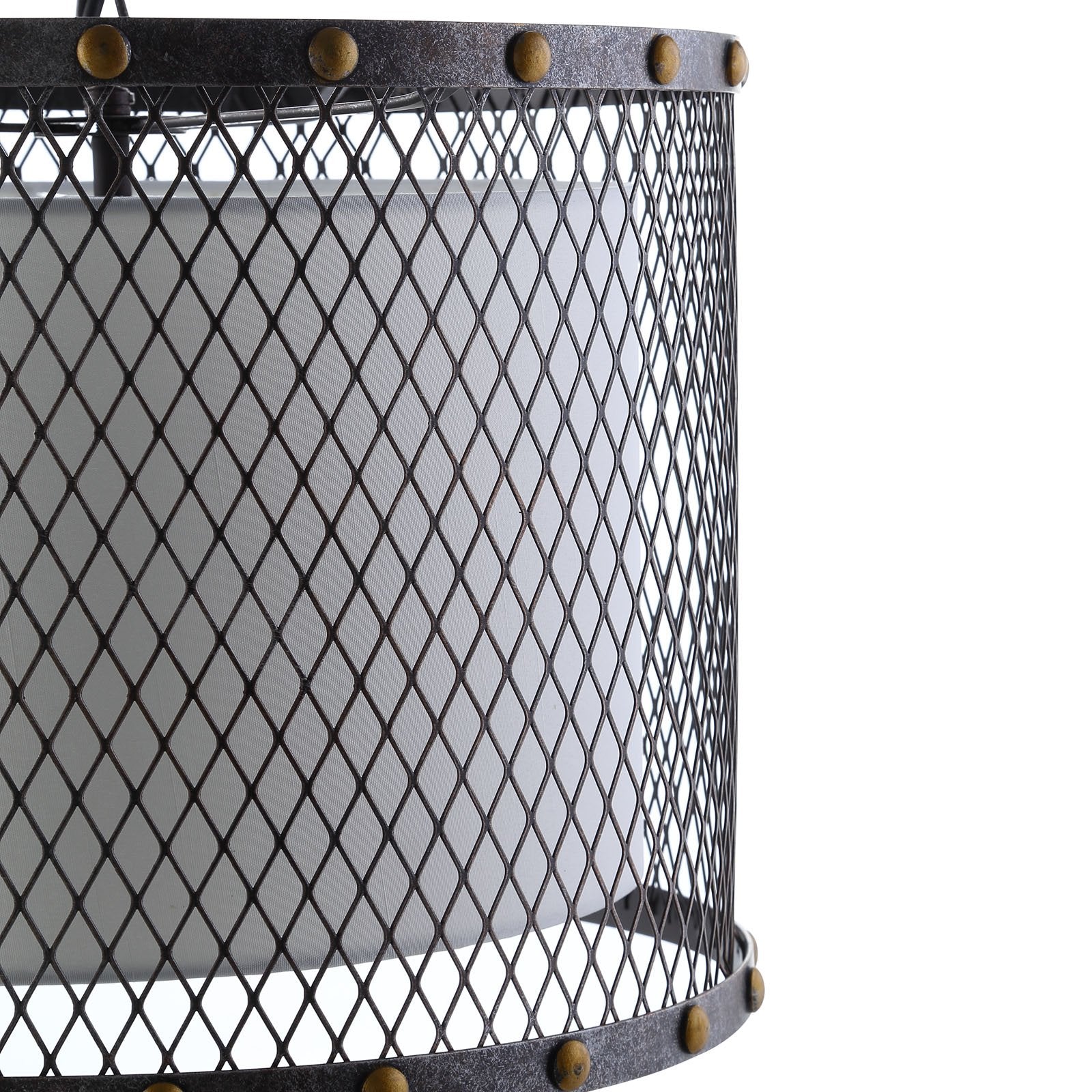 Modway Fortune Steel Metal Industrial Modern Rustic Floor Lamp In Antique Silver