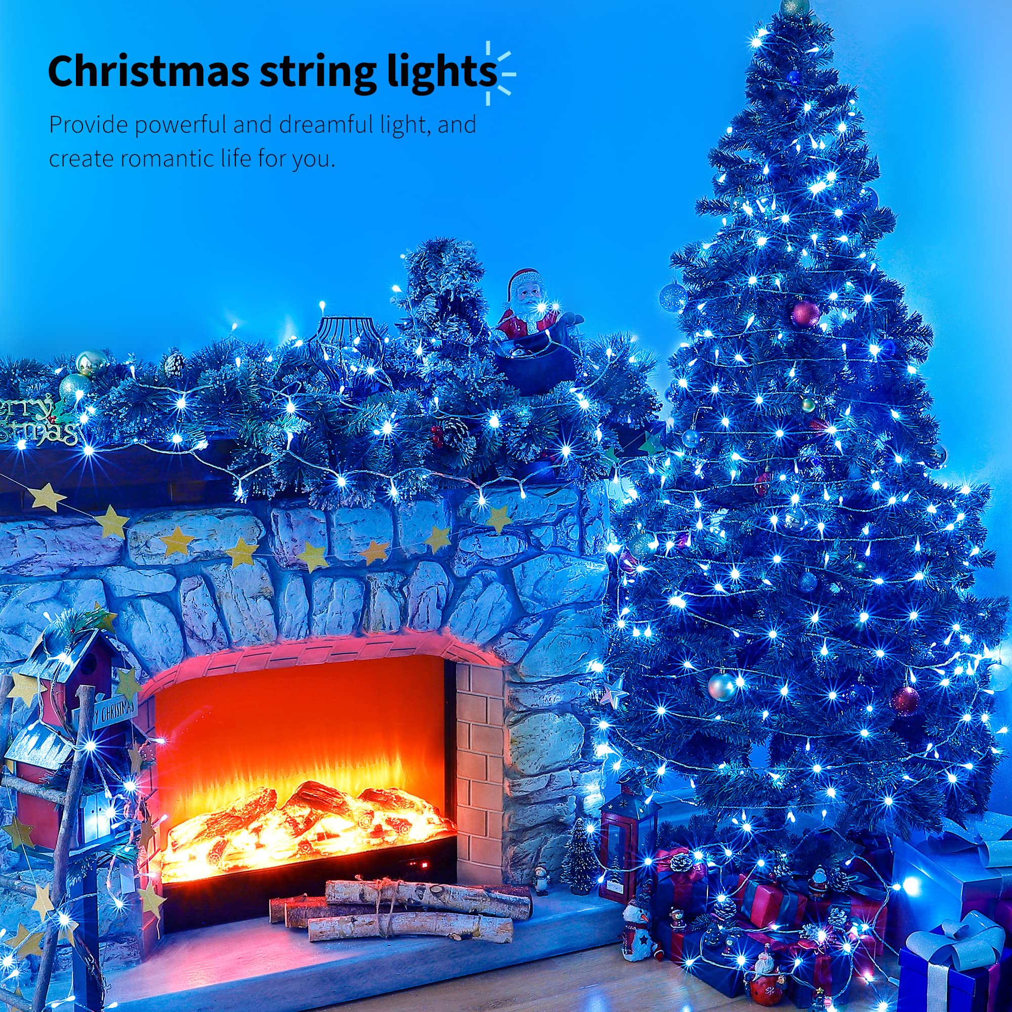 Oopswow Led String Lights, 30V Plug In Fairy String Lights With 8 Modes For Indoor And Outdoor Party Wedding Home Patio Lawn Gar