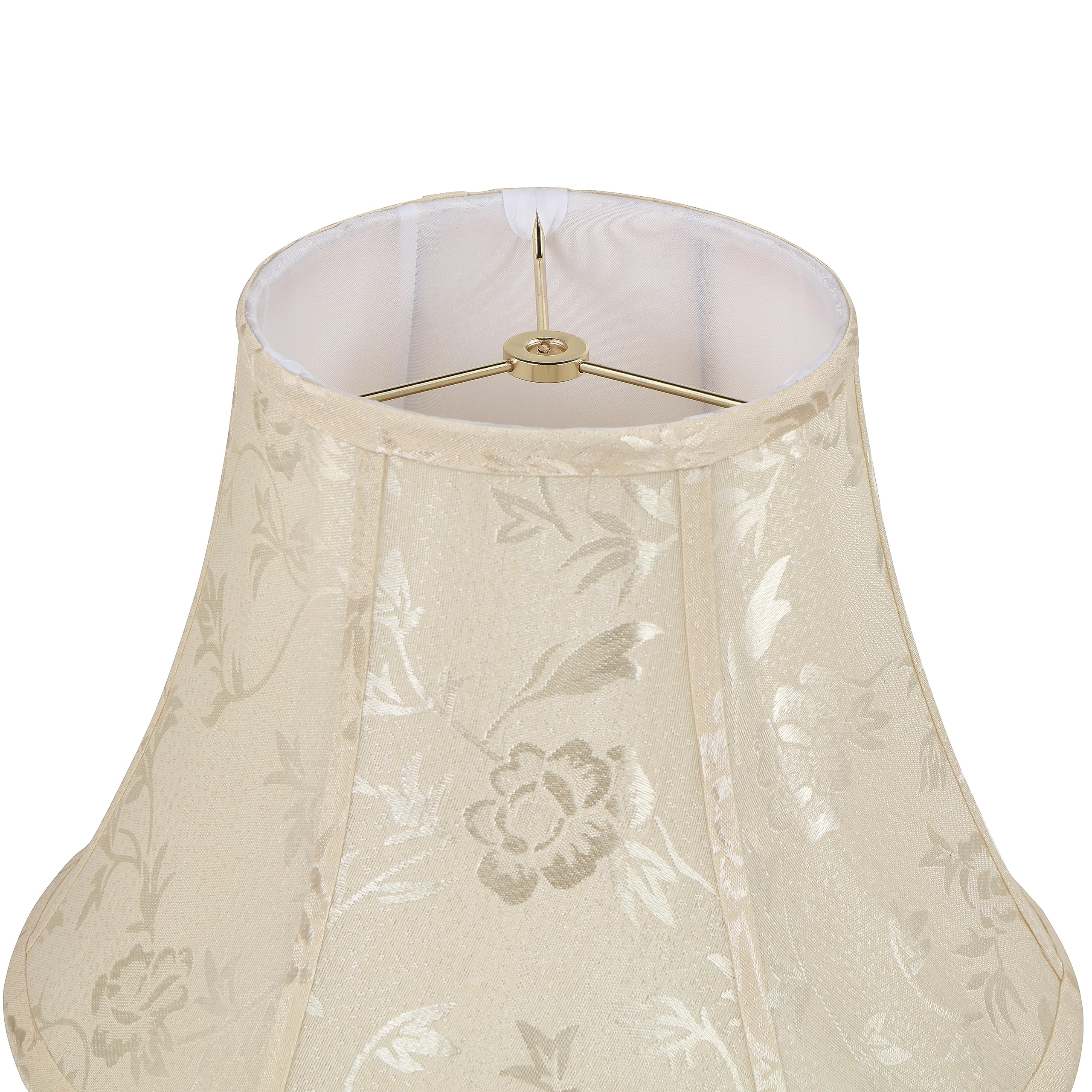 Aspen Creative 30233 Transitional Bell Shape Spider Construction Lamp Shade, Ivory, 7&quot; Top X 13&quot; Bottom X 9-1/2&quot; Slant Height