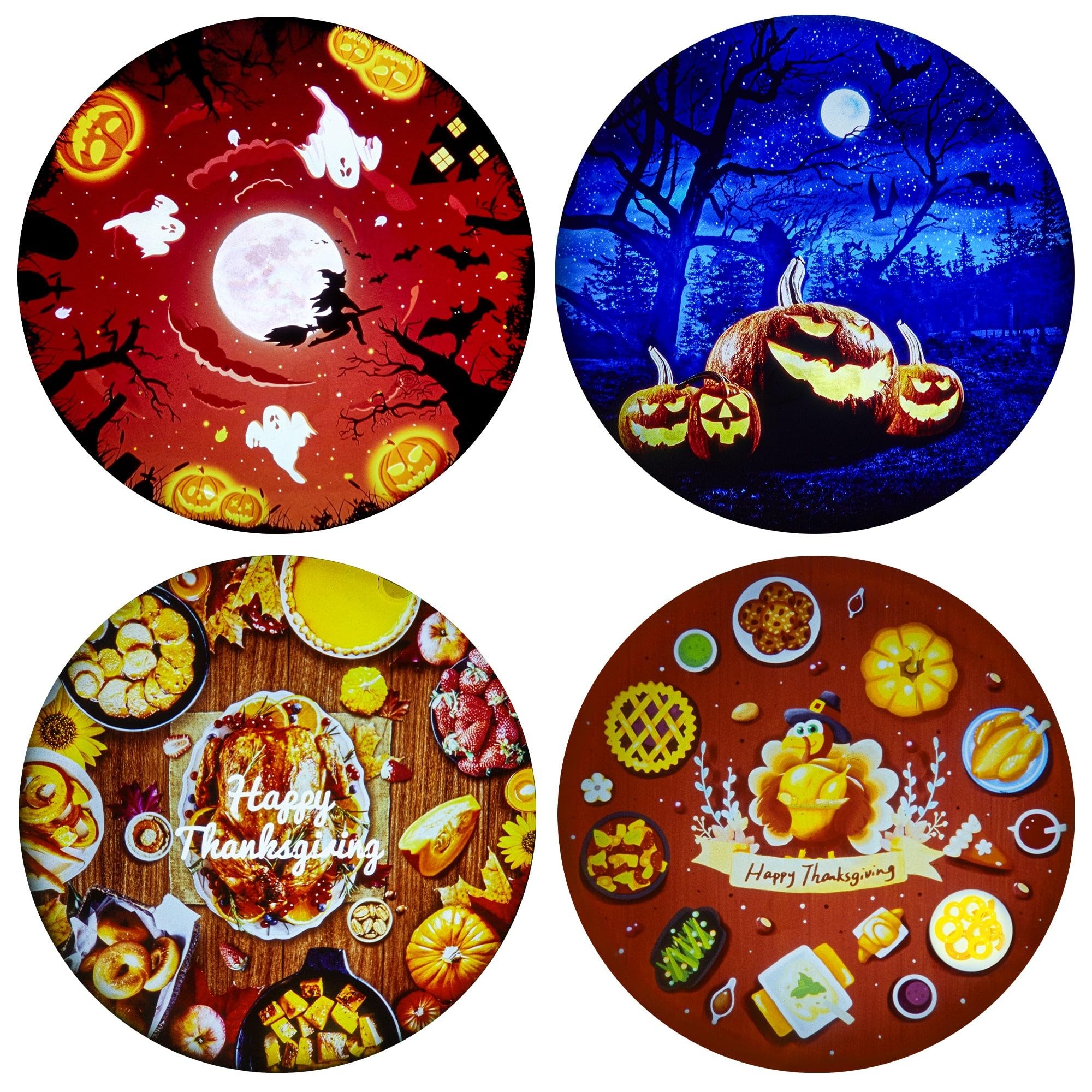 LaView Star Projector Disc Set, Colorful, Model LVA-FM0912-C4, Holiday Decorations for Halloween & Thanksgiving