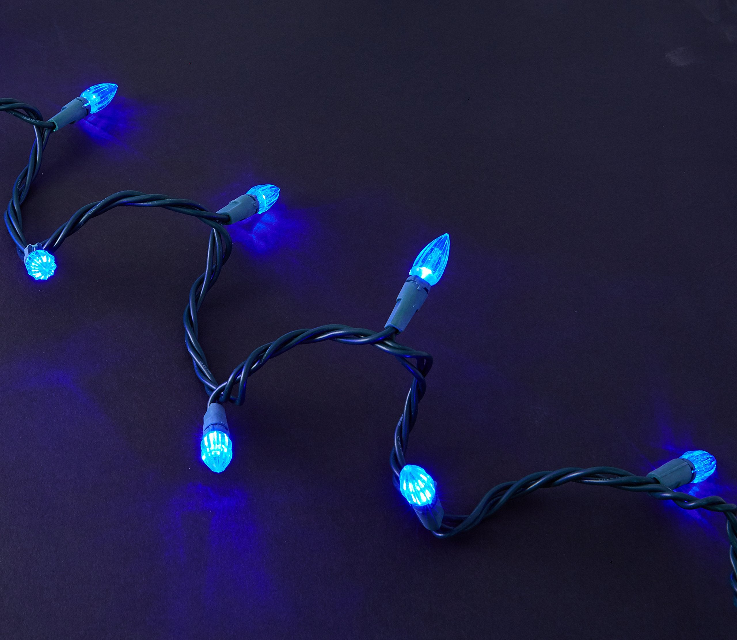 Noma/Inmliten-Import 47716-88A 0 70 Count, Blue, C3, Led Set, Green Wire W/ 3&quot; Light Spacing