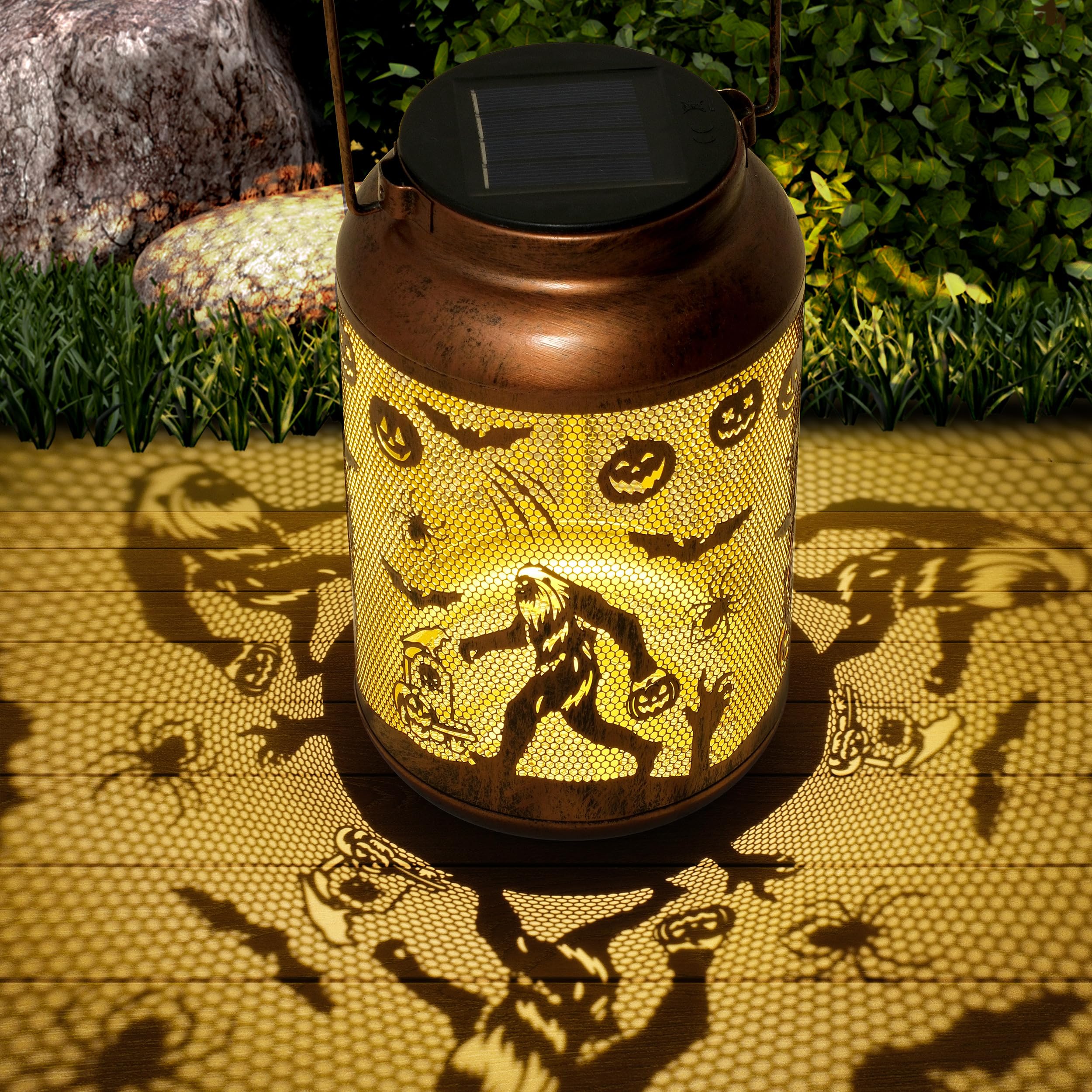 Bigfoot Solar Lanterns Outdoor Waterproof - Led Hanging Lantern Decor For Garden/Yard/Patio/Lawn  Perfect Gift For Women  Mom  Grandma  Men Halloween Birthday Christmas Mothers Day