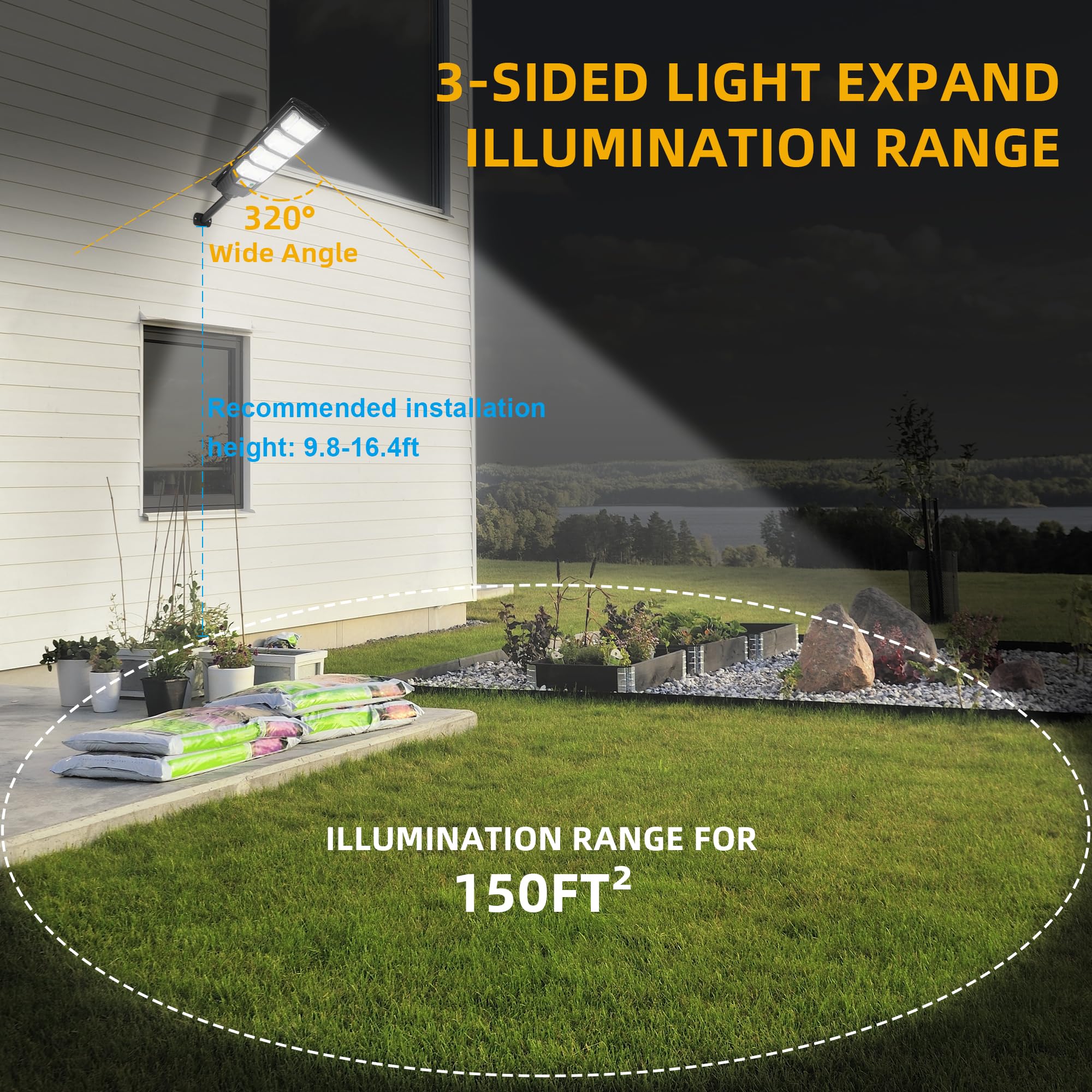 Ailynice 2 Pack Solar Street Lights Outdoor Waterproof Ip66, Dusk To Dawn Motion Sensor Outdoor Lights 8000K Solar Parking Lot L