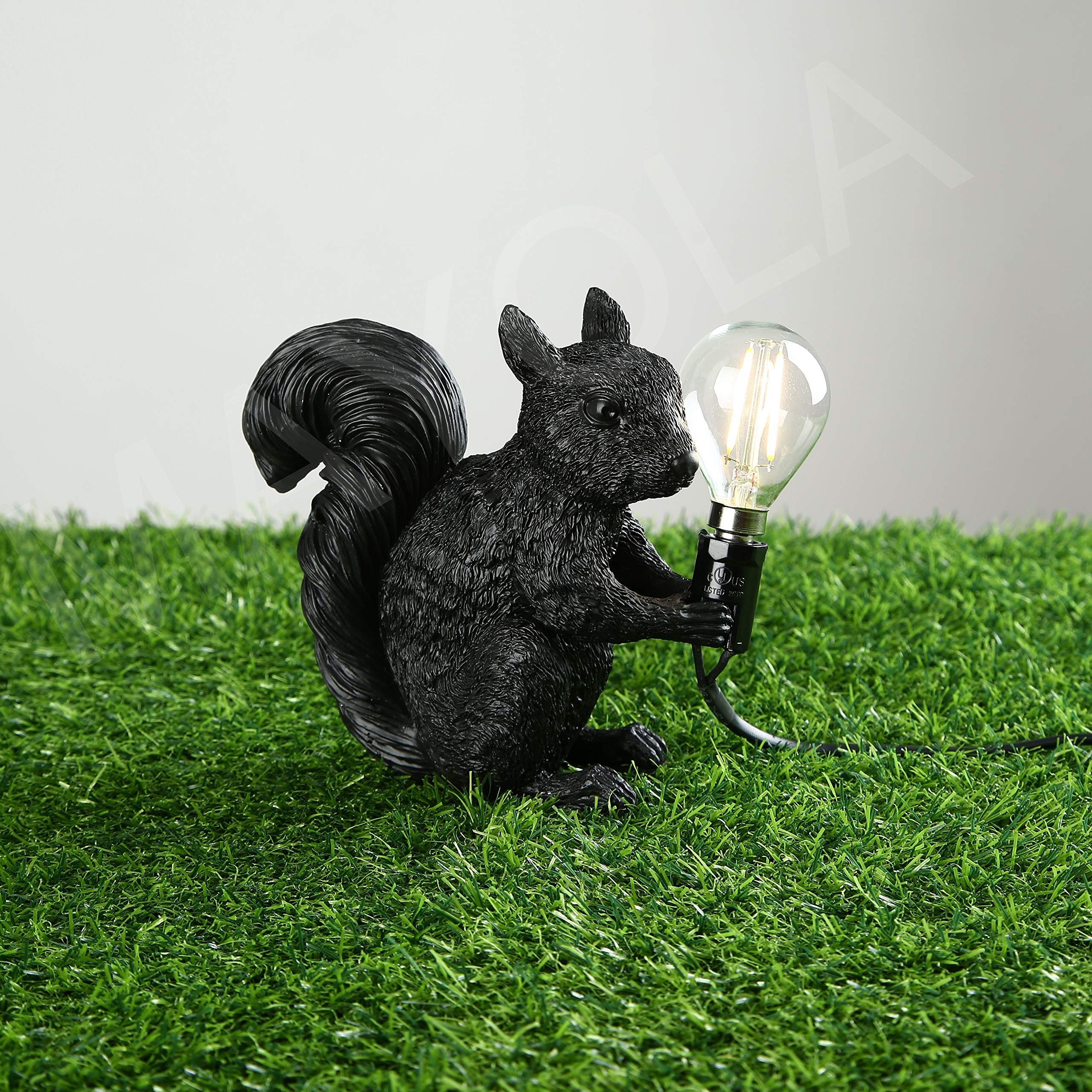 Mayola Modern Resin Squirrel Table Lamp, Desk Lamp,Led Niht Light Resin Squirrel Lighting Fixture For Living Room, Bedroom,Home