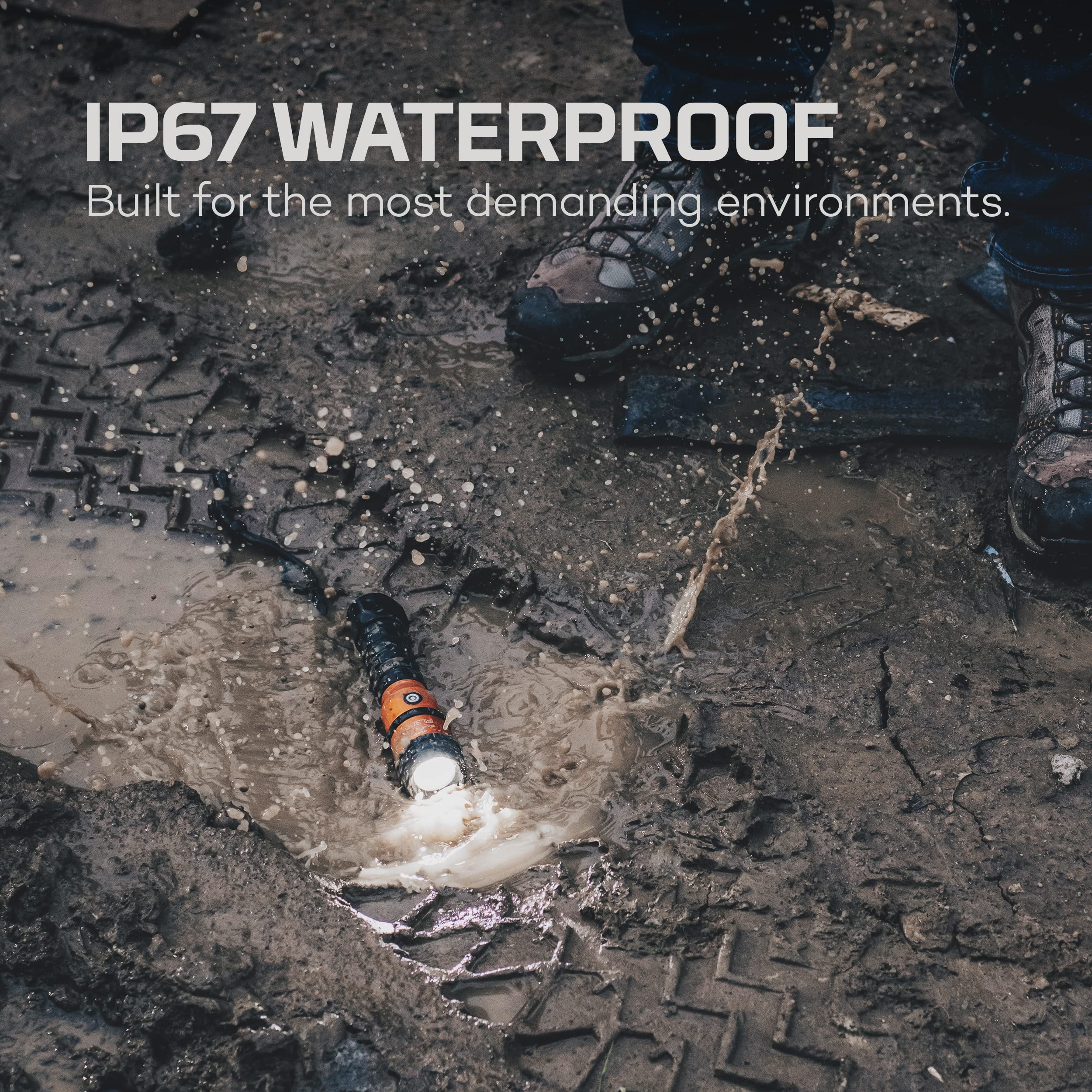 NEBO Master Series FL3000 Flashlight | 3000 Lumens, 5 Light Modes, Rechargeable Waterproof LED Flashlight, Powerful Magnetic Bas