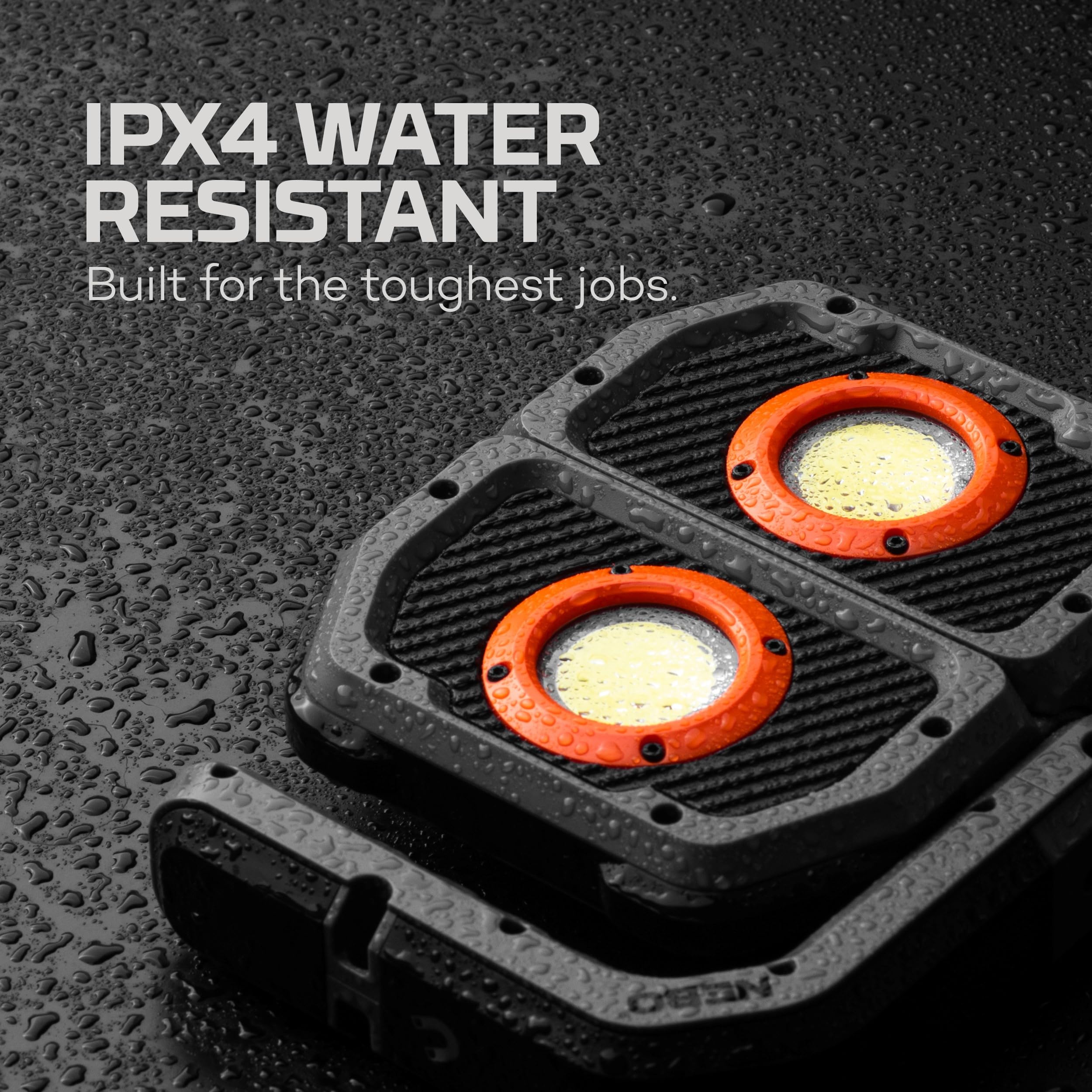 NEBO Omni 3K Work Light: 3000 Lumen Omni-Directional Rechargeable Portable Magnetic COB LED Work Light Flashlight USB Power Bank