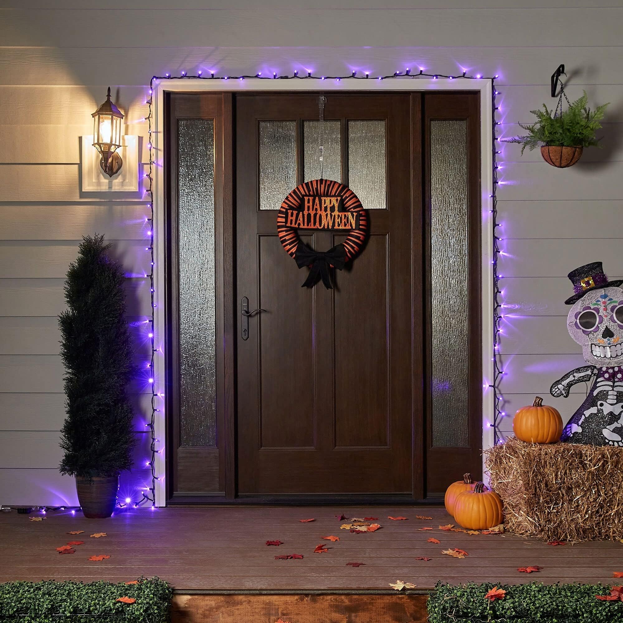 Tw Shine 200 Led Purple Halloween Lights, 66Ft Waterproof With 8 Modes, Indoor/Outdoor Decorations, Model Hb-200Coi