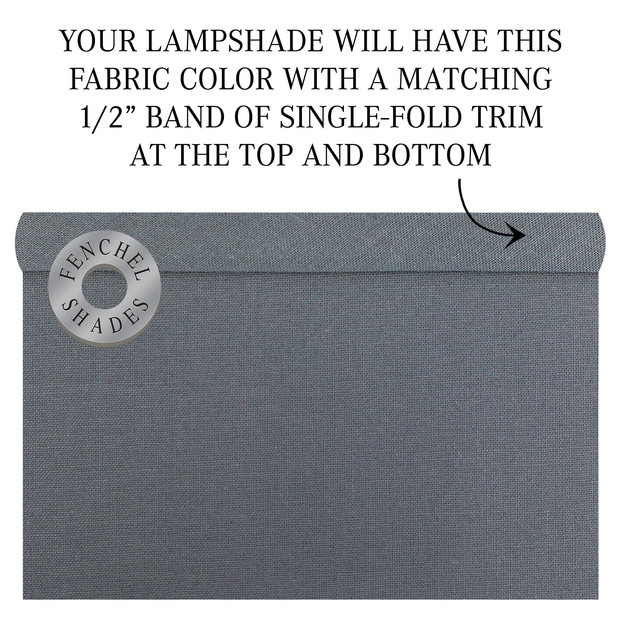 Fenchelshades.Com 10'' Top Diameter X 10'' Bottom Diameter 10'' Height Fabric Drum Lampshade Spider Attachment (Linen Graphite)