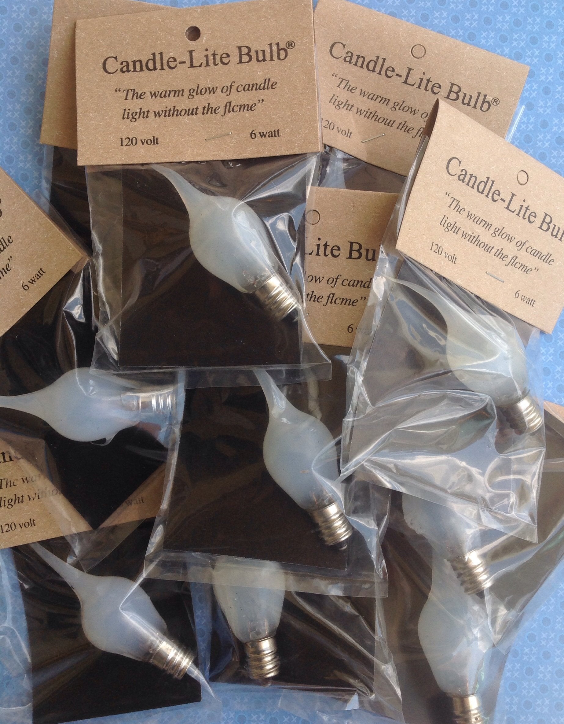 6 Pack of Large Candle-lite Light Bulb - 6 Watt