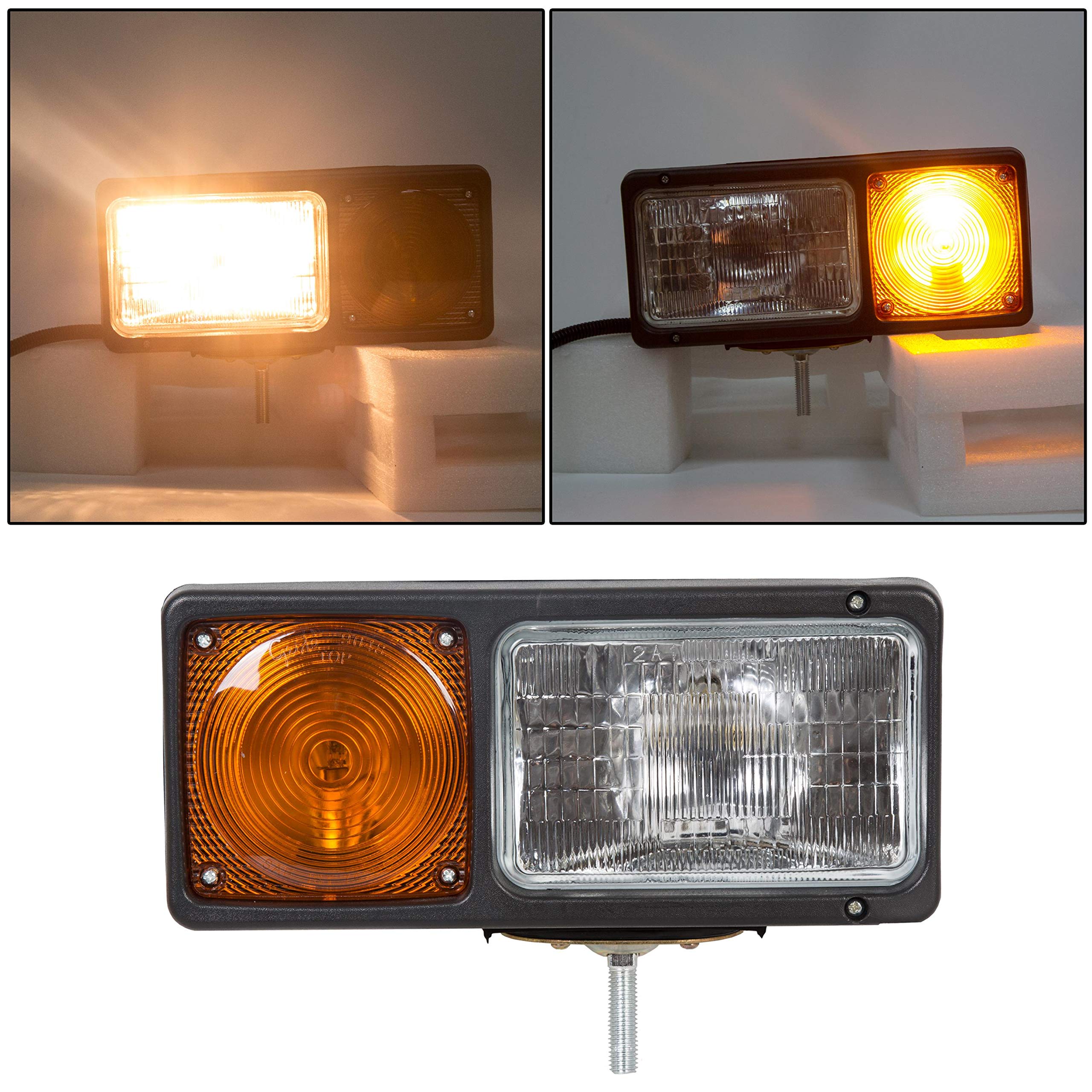 HECASA Universal Trunk Snowplow Lights - Clear Lens, Black Housing, Model CB-635
