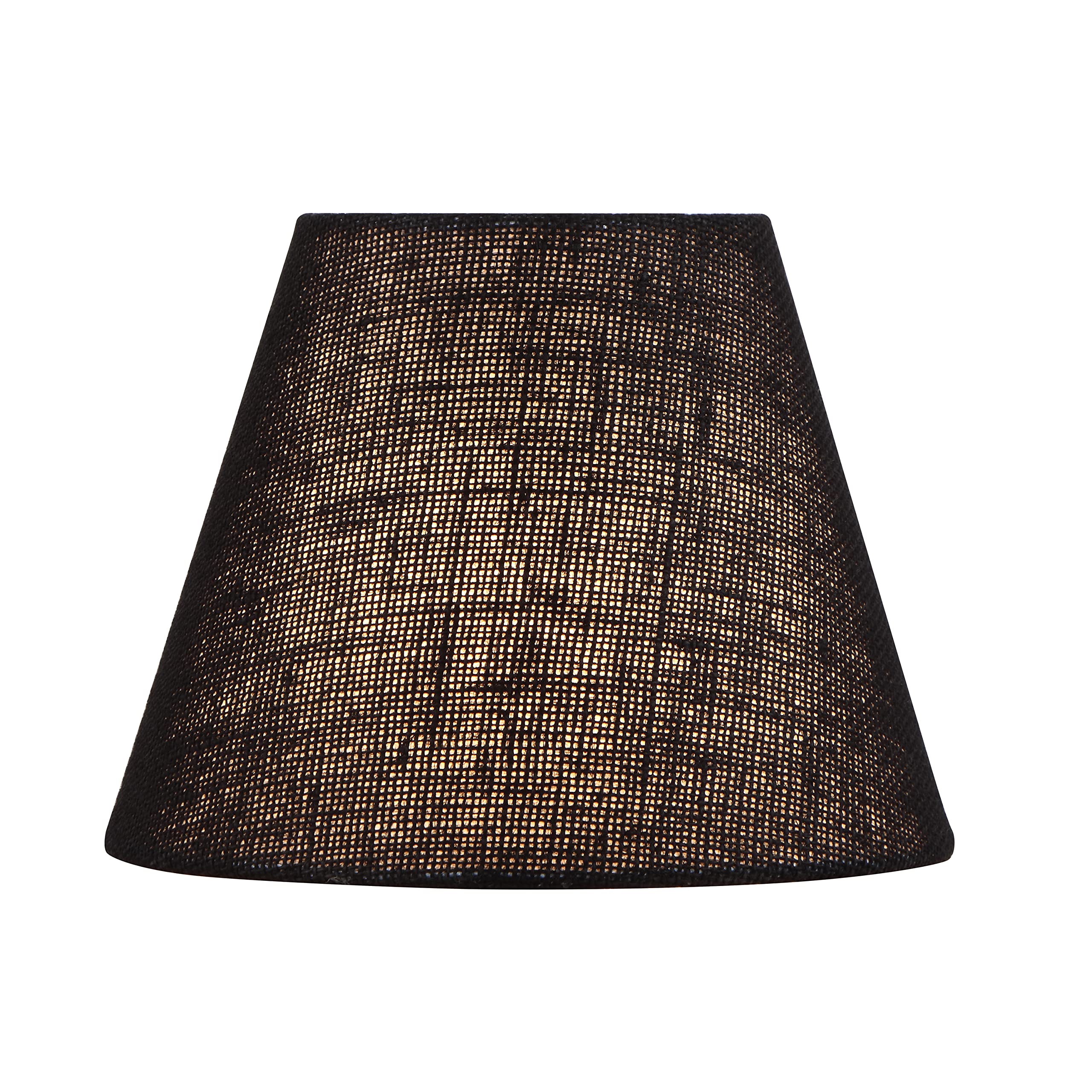 Aspen Creative 56019, Empire Uno Lamp Shade, Black, 5&quot; Top X 9&quot; Bottom X 7&quot; Slant Height, Slip Uno 33Mm