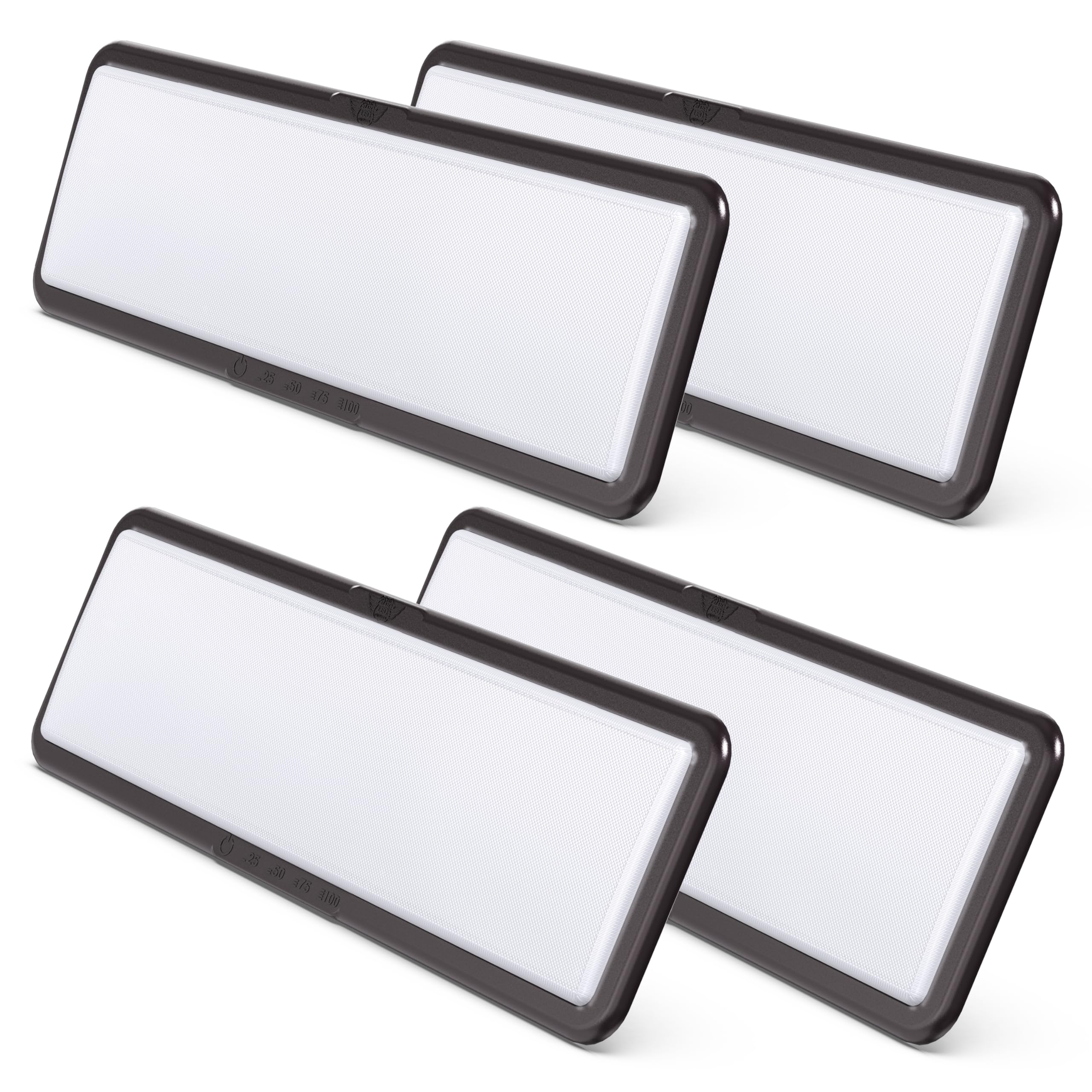 Leisure Led Rv Led Ceiling Light Fixture 20 X 6.5 - 1450 Lumen With Touch Dimmer Switch Interior Burnt Bronze Lighting For Car/Rv/Trailer/Camper/Boat Dc 12V Natural White 4000-4500K (4-Pack)