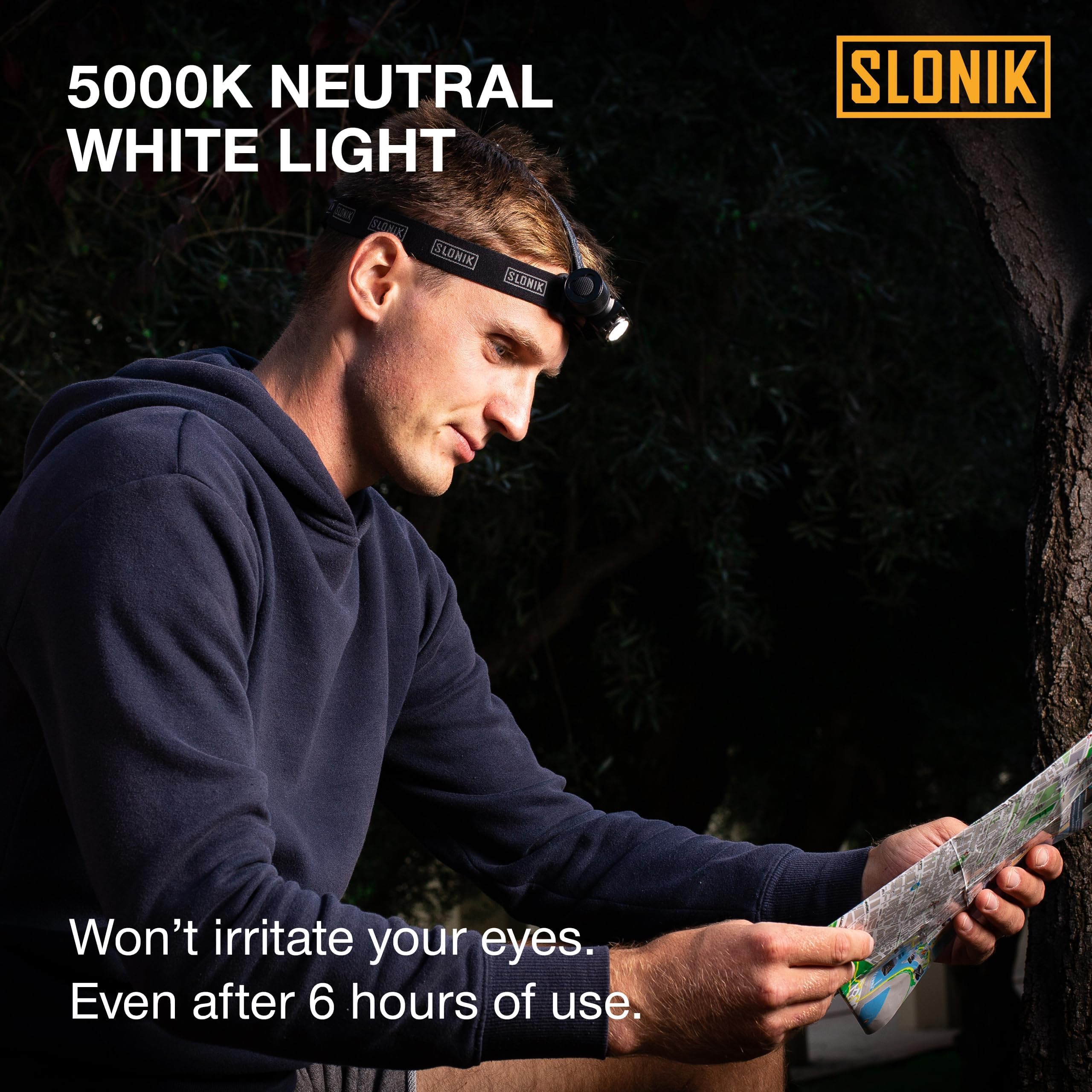 Slonik Headlamp Rechargeable - 1000 Lumen Led Usb Rechargeable Headlight - Ipx4 Waterproof Head Lamp With Bright 60 Ft Flashlight Beam - Hiking & Outdoor Camping Gear, Black - Led Headlamp