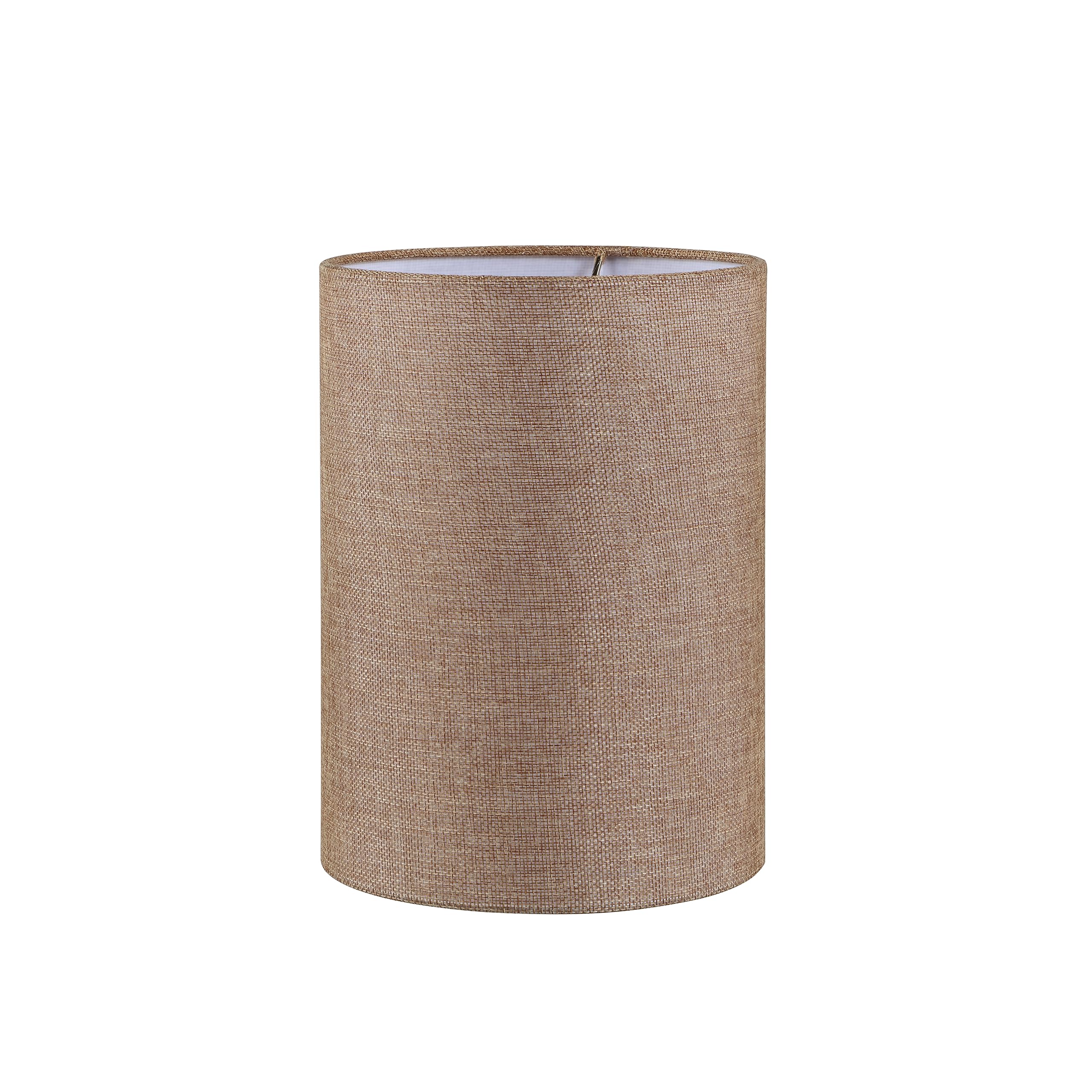 Aspen Creative 31621 Transitional Drum Shape Spider Construction Lamp Shade in Brown, (8&quot; x 8&quot; x 11&quot;)