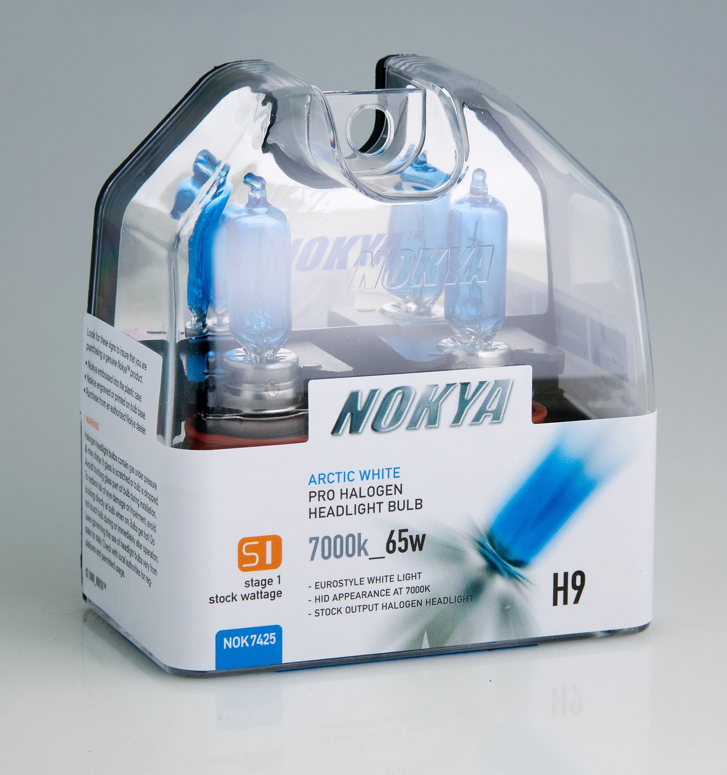 Nokya H9 Headlight Bulbs - Arctic White 7000K 65W, High-Performance Lighting