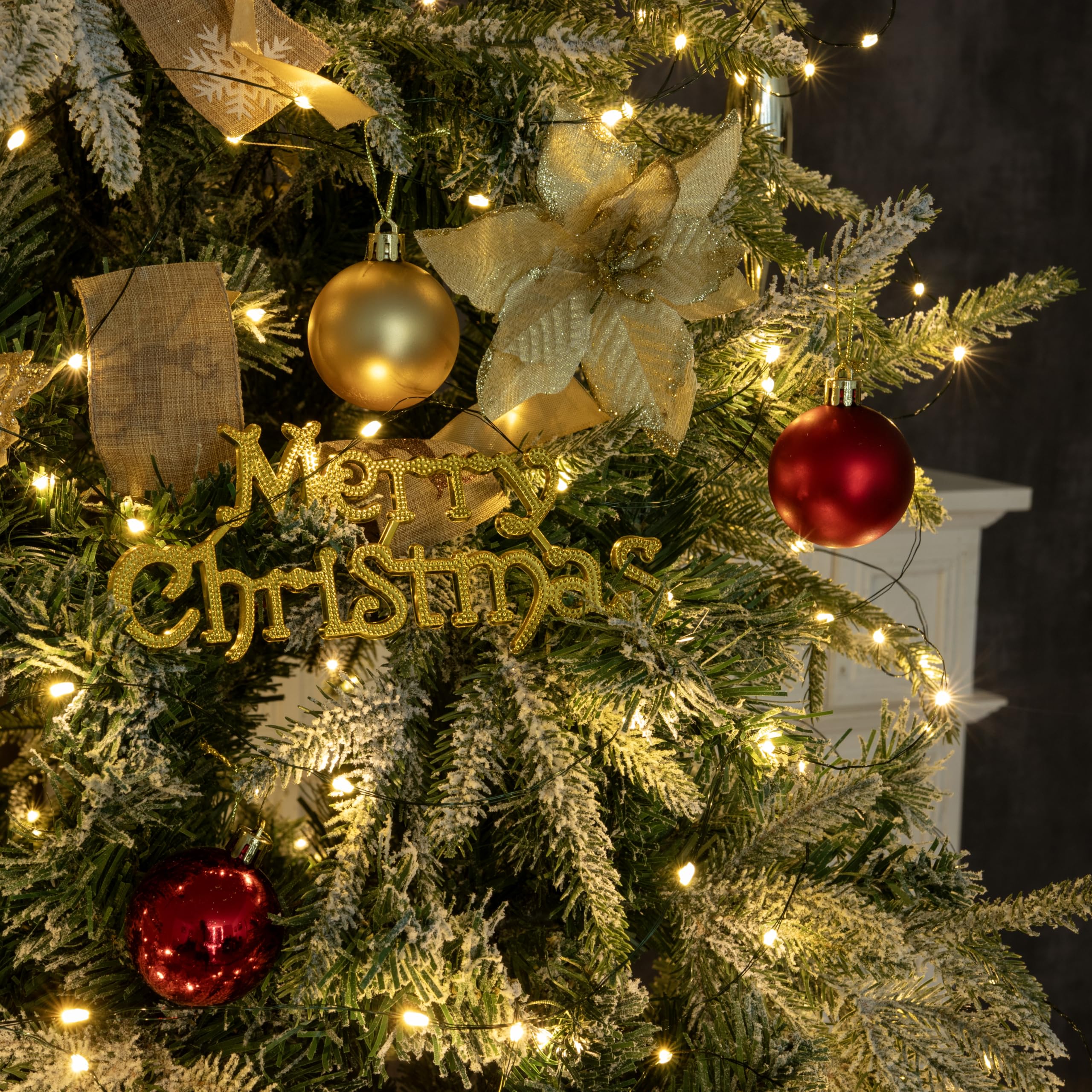 PCORES 164FT LED Fairy Lights, Warm White Waterproof Copper Wire String Lights with Remote & Timer, Model DS-GR-600-CTR