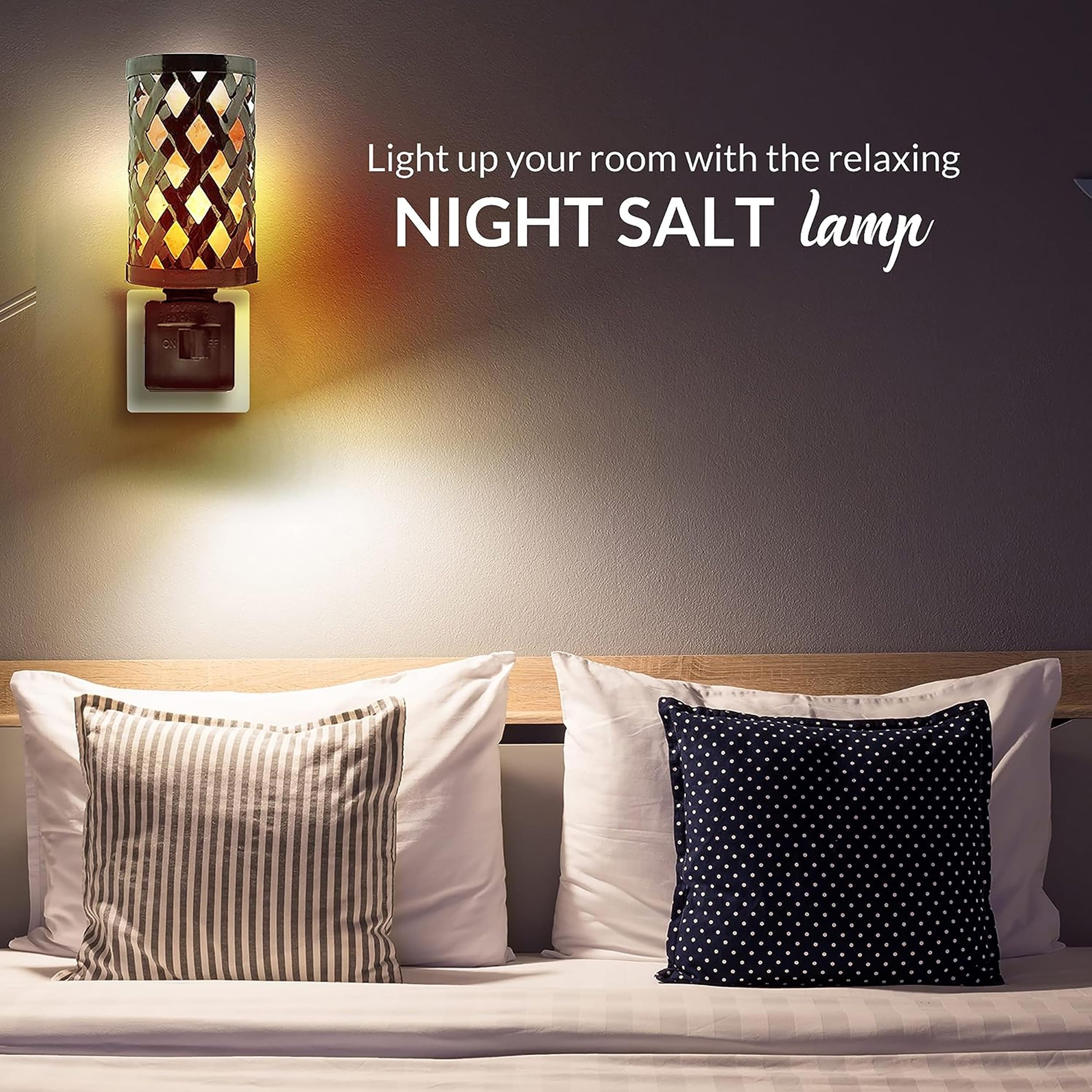 Natural Solution Himalayan Glow Basket Salt Lamp, Black, Crystal, Model 1802, 1 Count, Night Light with Pink Salt Chunks