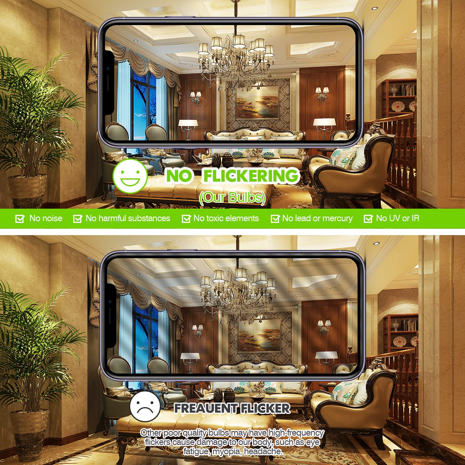 ZEQIDOU LED Light Bulbs A15 3W Equivalent 25W Soft White 2700K 4 Pack E26 Standard Base