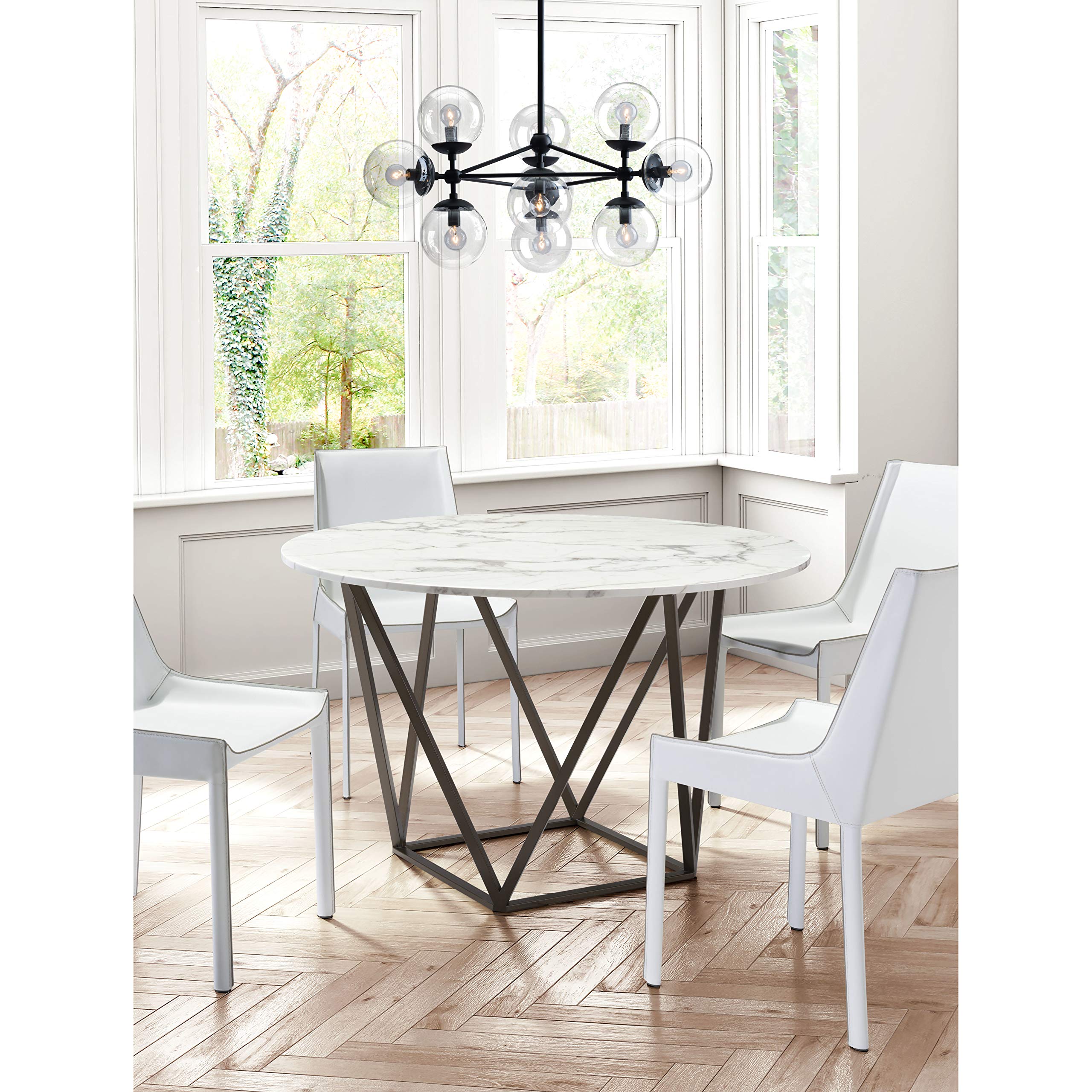 Zuo Belfast Black Ceiling Lamp - 30&quot;W X 62&quot;H Alloy Steel Modern Lighting Fixture