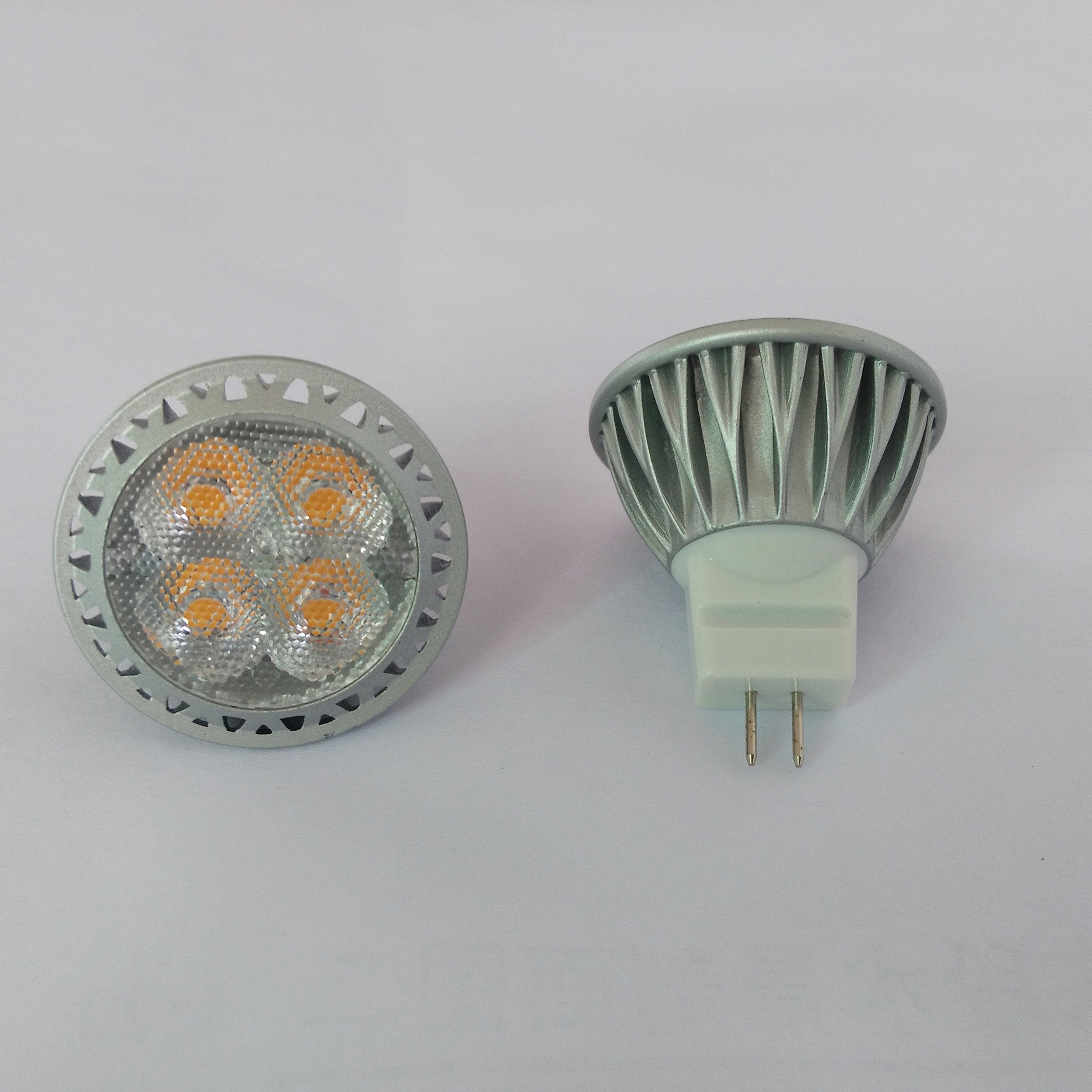 ALIDE MR11 GU4 LED Bulbs 3000K Warm White 3W, 12V Low Voltage Spotlights, 6 Count, Aluminum