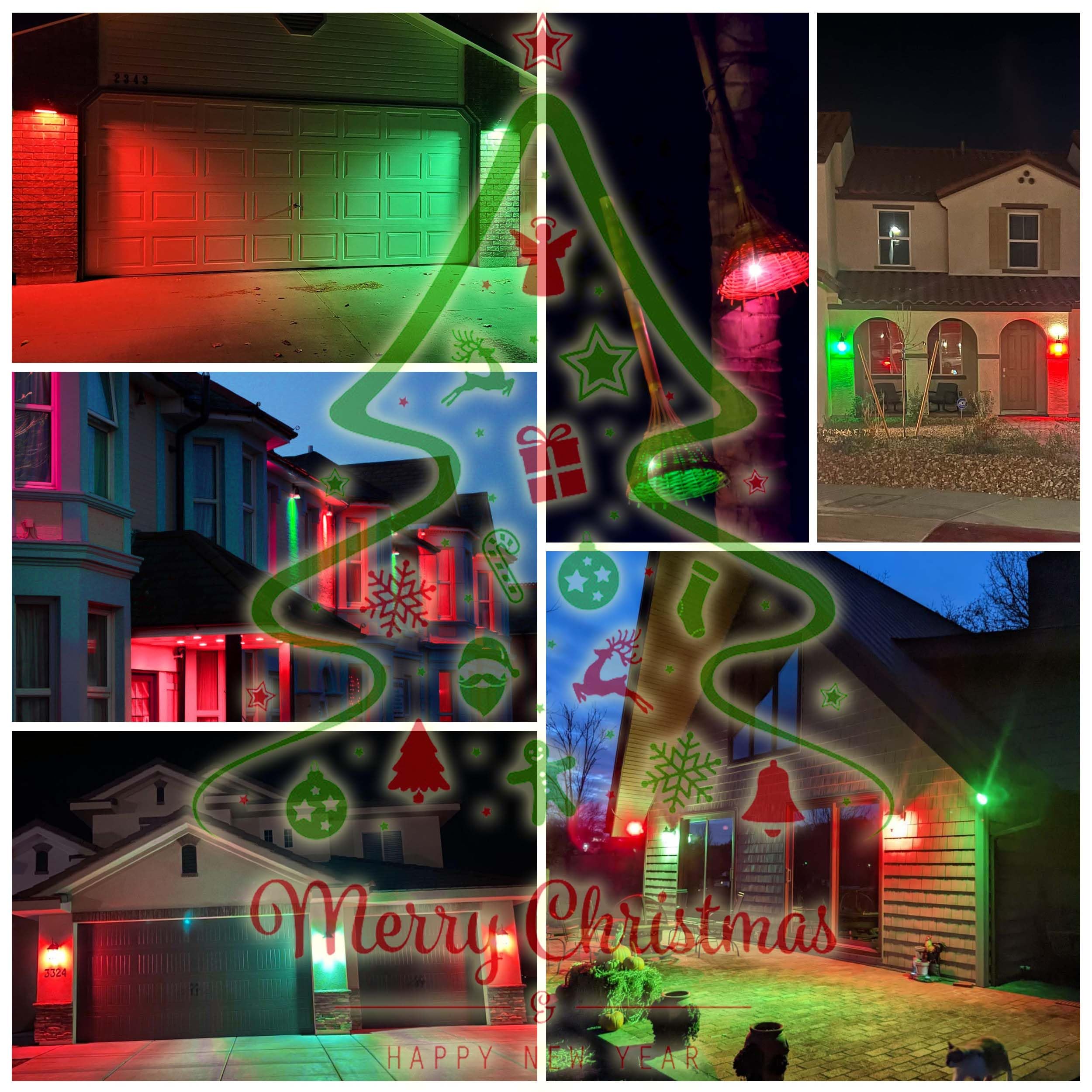 ALIDE E12 LED Candle Light Bulb 4W, 40W Equivalent, Red Green, 4-Pack for Christmas Party Decoration