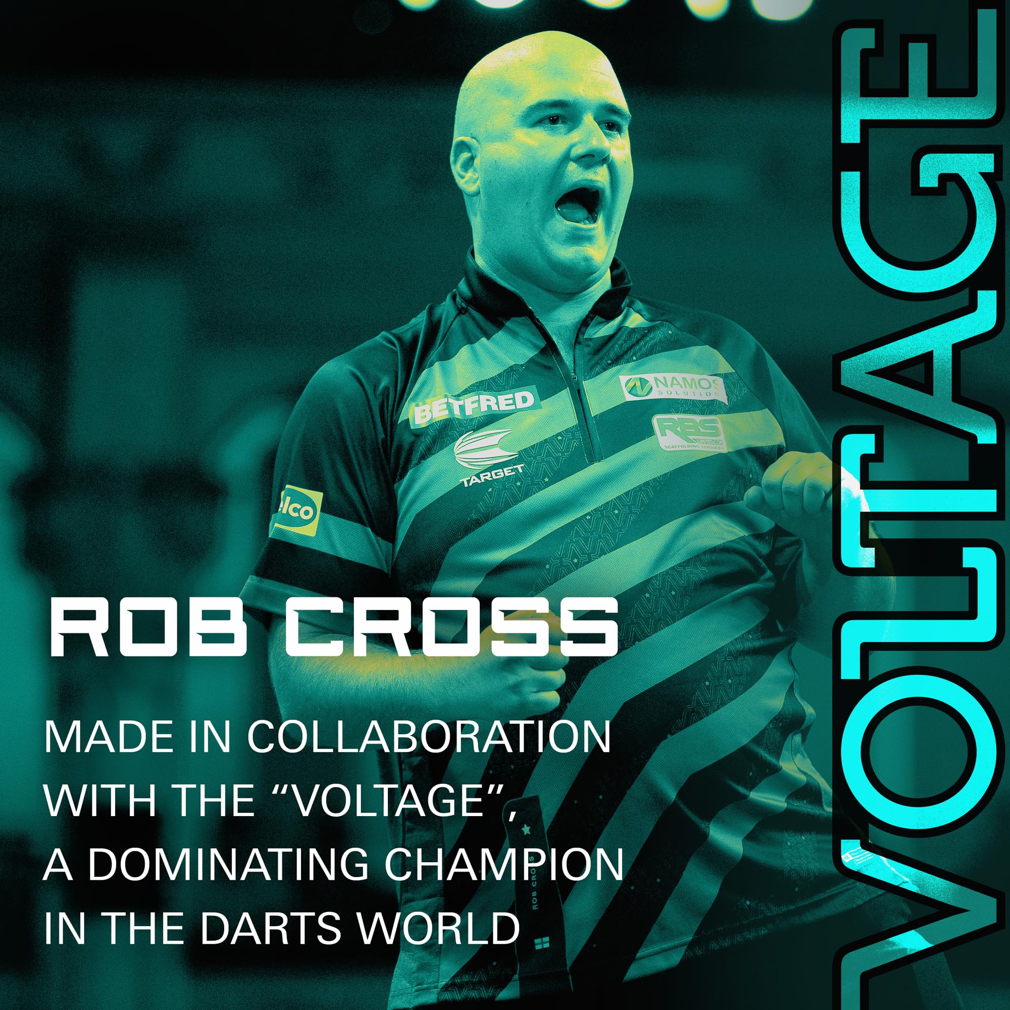 Target Darts Rob Cross K Flex Flights and Shaft System, Medium (33mm), Black, Pack of 3