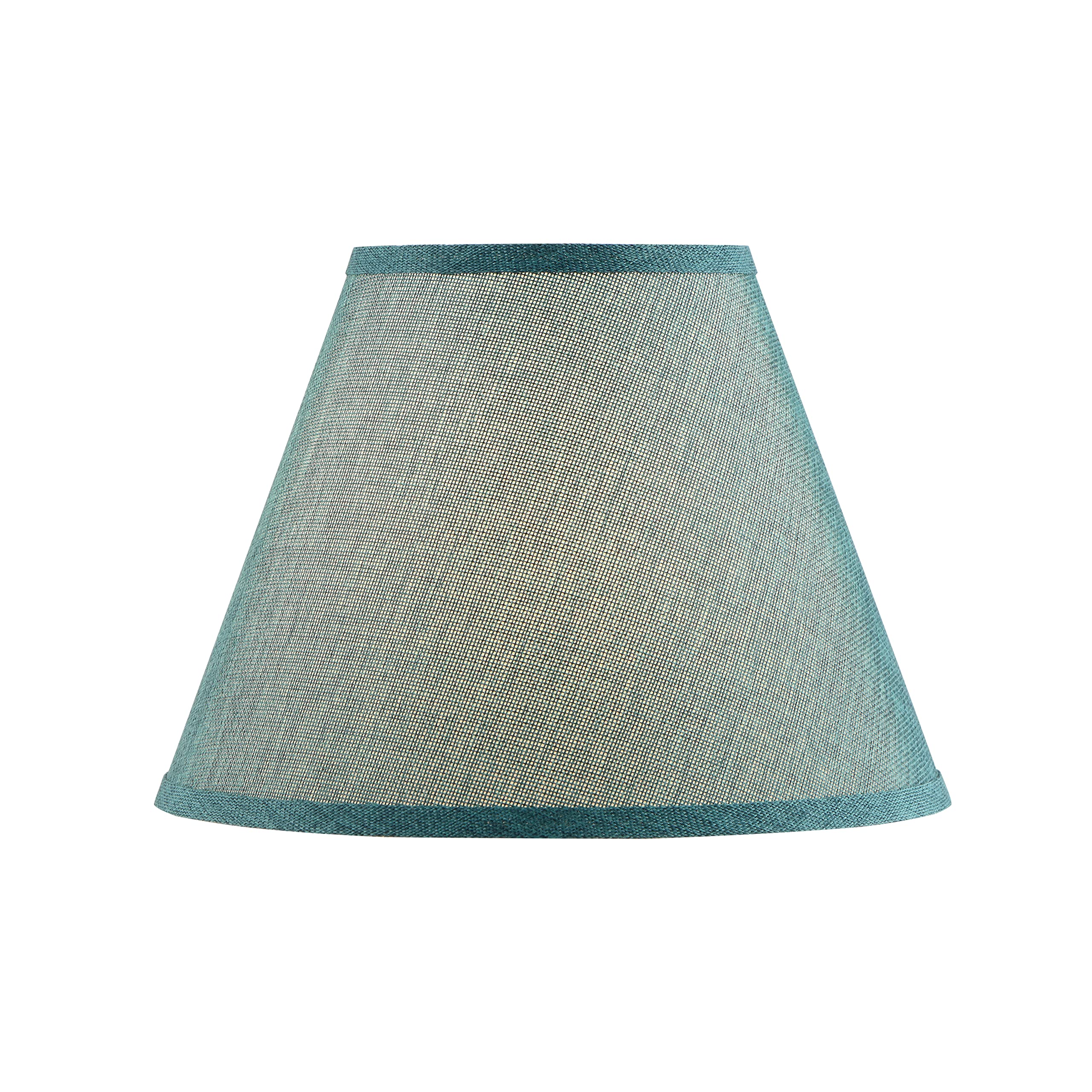 Aspen Creative 32078A, Hardback Empire Transitional Spider Teal Lamp Shade, 6&quot; Top X 12&quot; Bottom X 9&quot; Slant