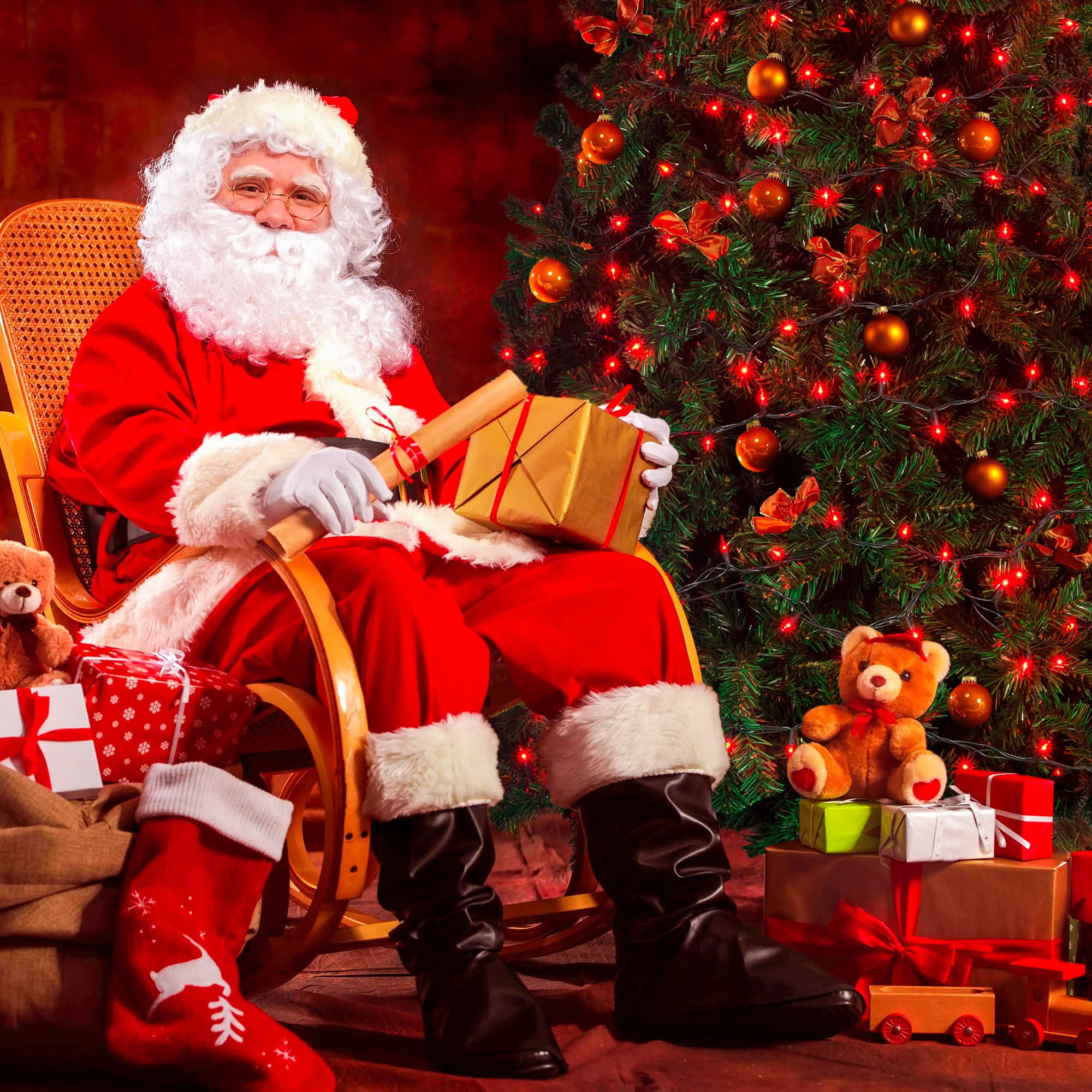 Hopolon 50 LED Red Christmas Lights, 2-Pack Green Wire, 13 Feet Long for Indoor/Outdoor Holiday Decor