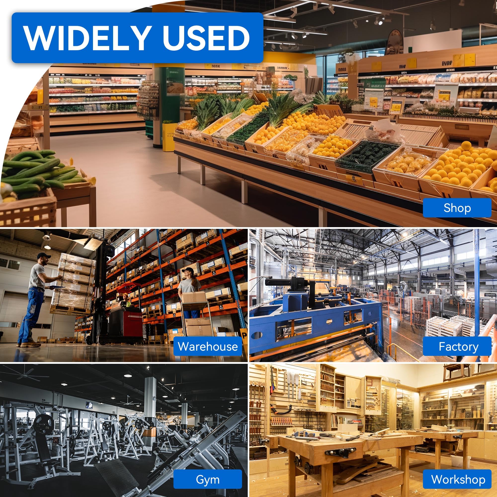 4 Pack Led High Bay Light 150W  21000Lm  6000K Daylight Ufo High Bay Led Shop Lights With 5 Cable Us Plug  Ip65 Waterproof 120V Commercial Lighting Fixture For Warehouse Workshop Barn Factory