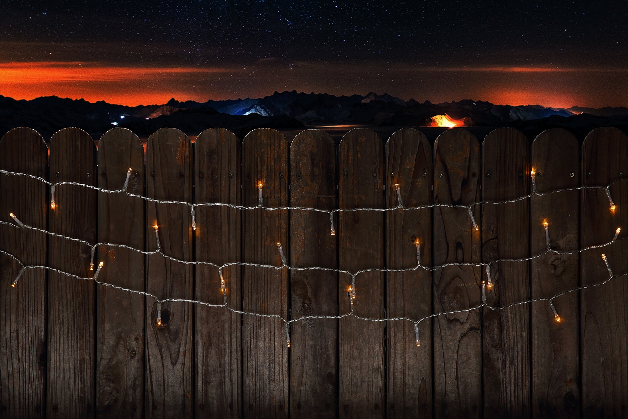 NOVOLINK 100-Light Warm White LED String Lights, Model SL-WW100, Indoor/Outdoor Decorative Lighting