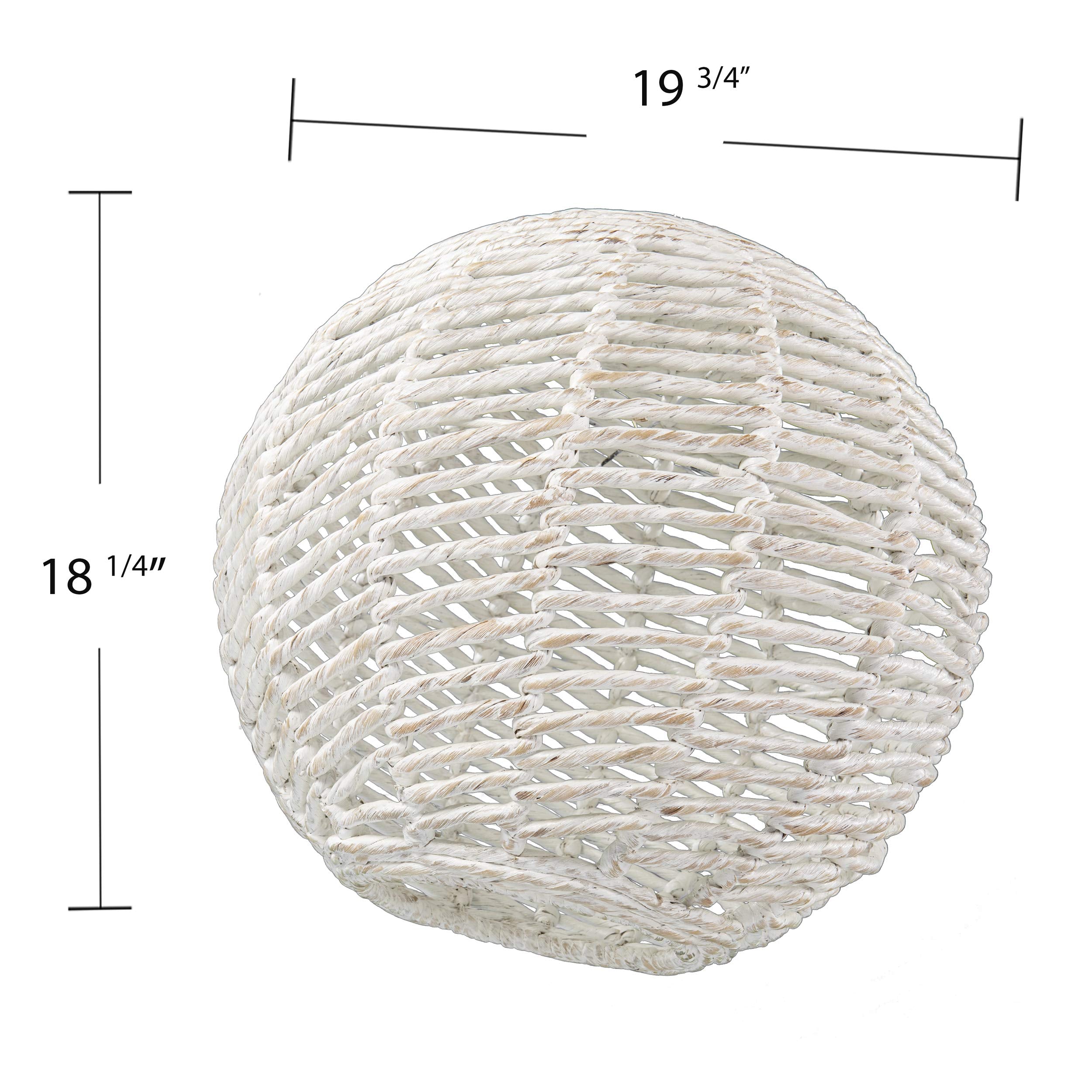 Sei Furniture Cartaxo Pendant Shade - Whitewash Iron Light Fixture