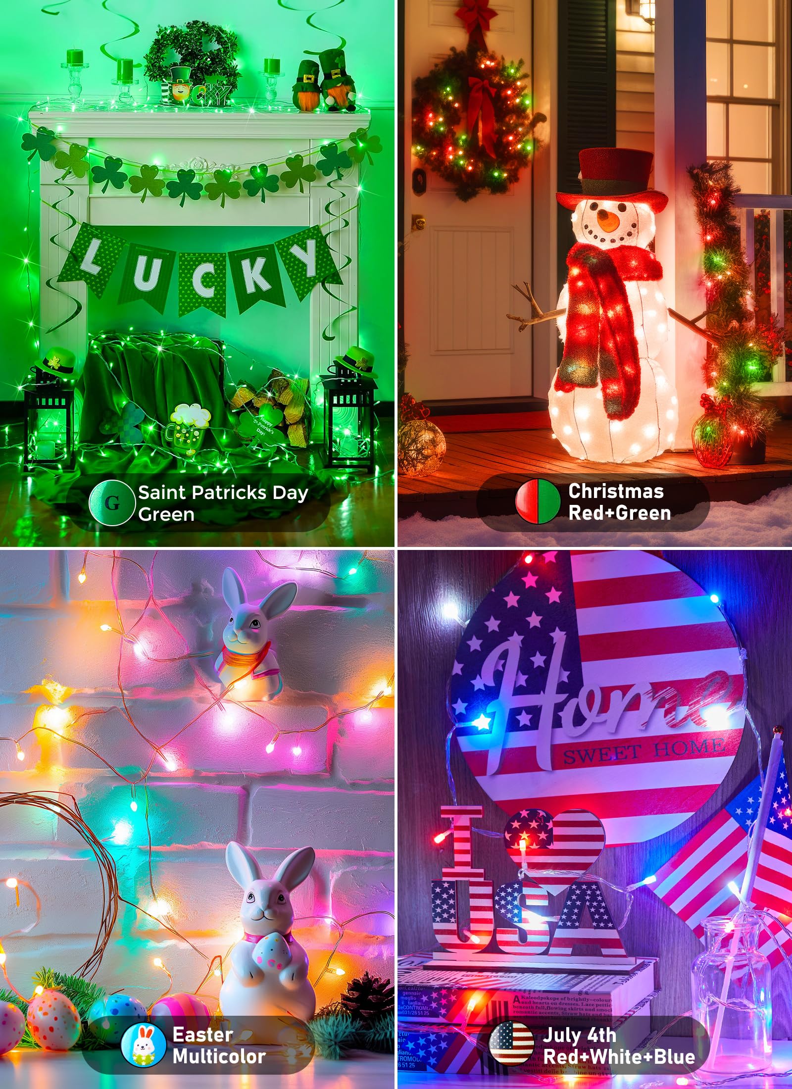 Minetom Christmas Lights Color Changing - 22 Colors 196Ft 600 Led Fairy String Lights With Remote,Twinkle Fairy Lights Indoor With 12 Lighting Modes, Pastel Easter Lights For Bedroom Classroom