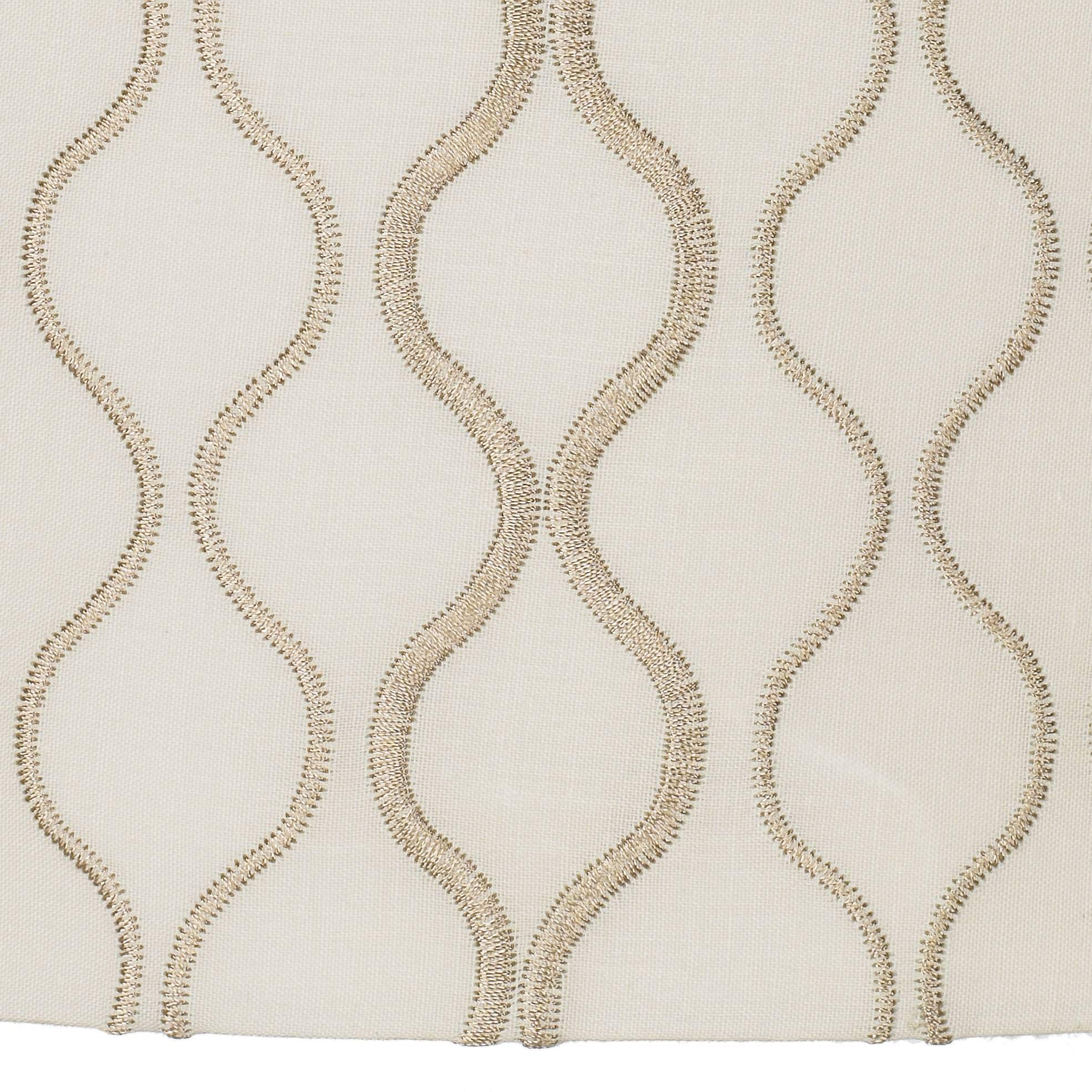 Embroidered Hourglass Medium Lamp Shade 14'' Top X 14'' Bottom X 11'' High (Spider) Replacement With Harp And Finial - Springcre