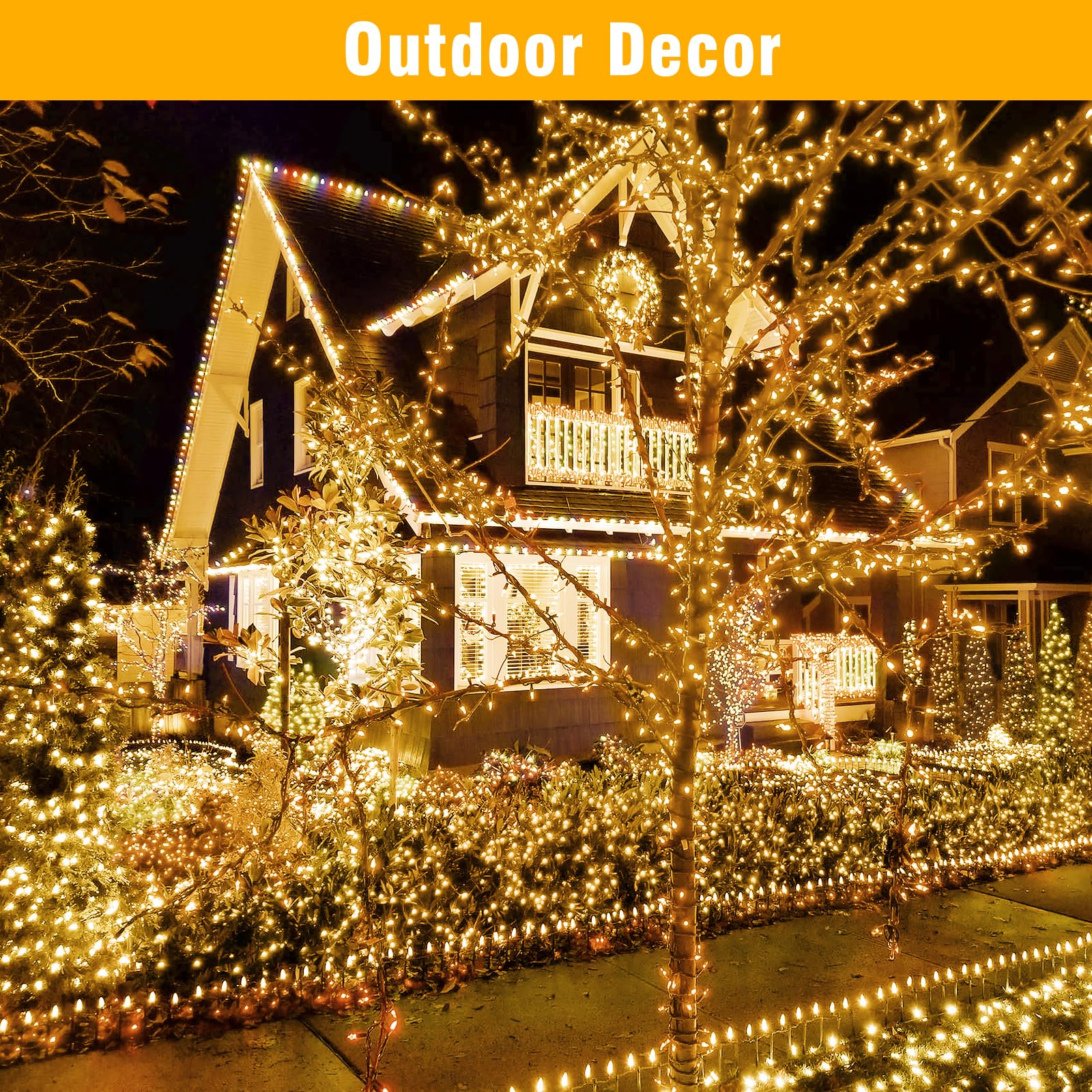 Nisocy 100FT LED String Lights - Waterproof Warm White Fairy Lights, Model YP0287US for Outdoor, Patio, Garden, Wedding Decor