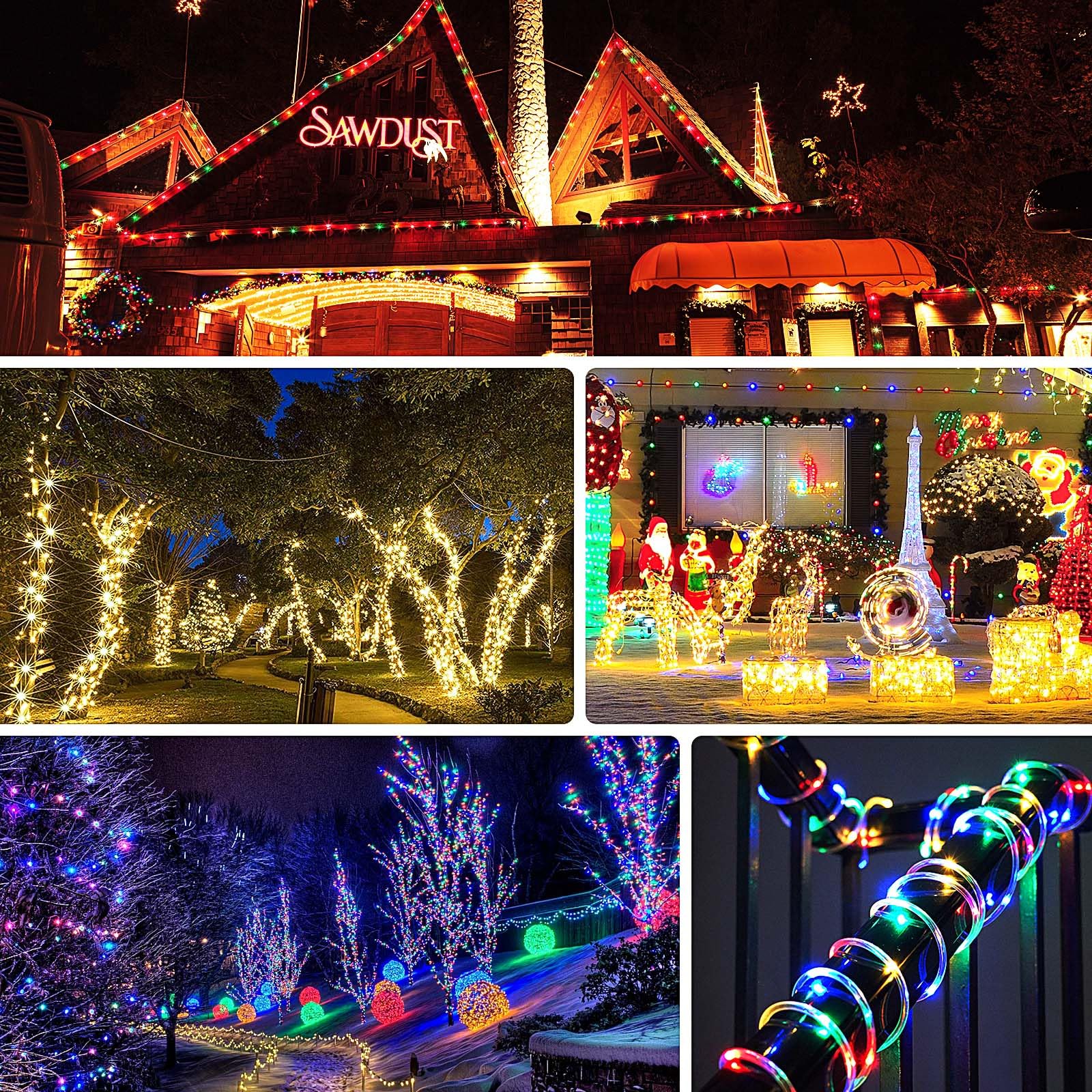 Surled 164Ft Color Changing Led Rope Lights, Waterproof String Lights With Remote, 16 Colors