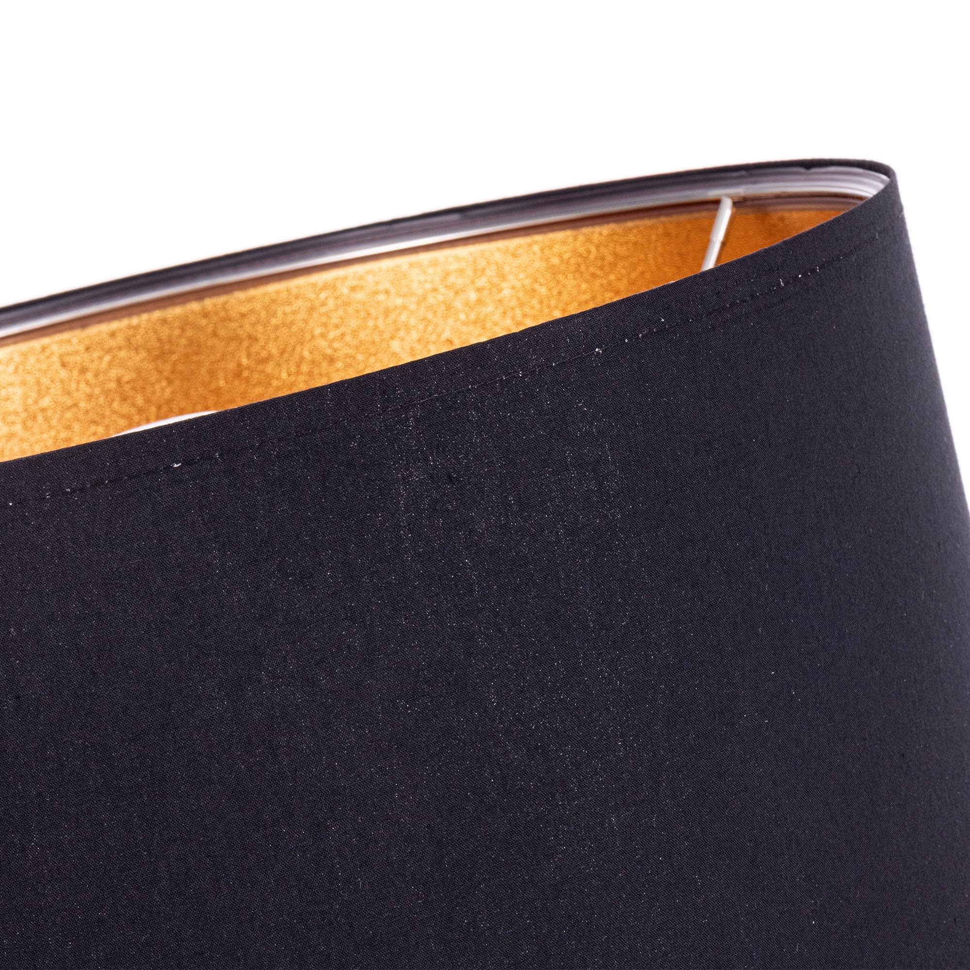 Wellmet Blackgold 14''X14''X17'' Inches Lampshade, Required Assembly For Table Lamp, Bedside Lamp, Floor Lamp, Fabric Drum Lamps