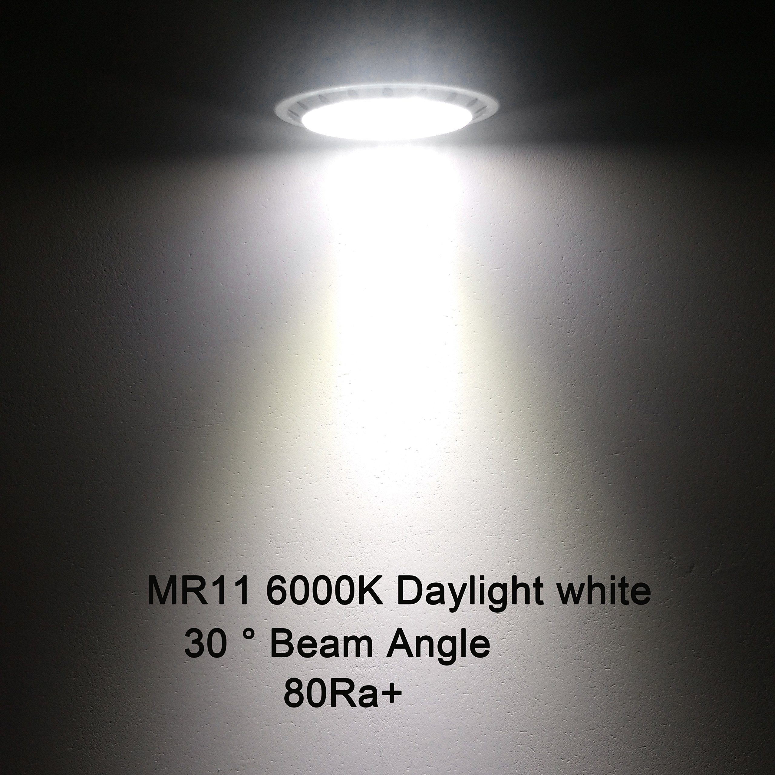 Alide Mr11 Gu4 Led Bulbs 6000K Daylight Cool Bright White 3W,Replace 20W 35W Halogen Equivalent,12V Mr11 Gu4 Low Voltage Bulb Sp