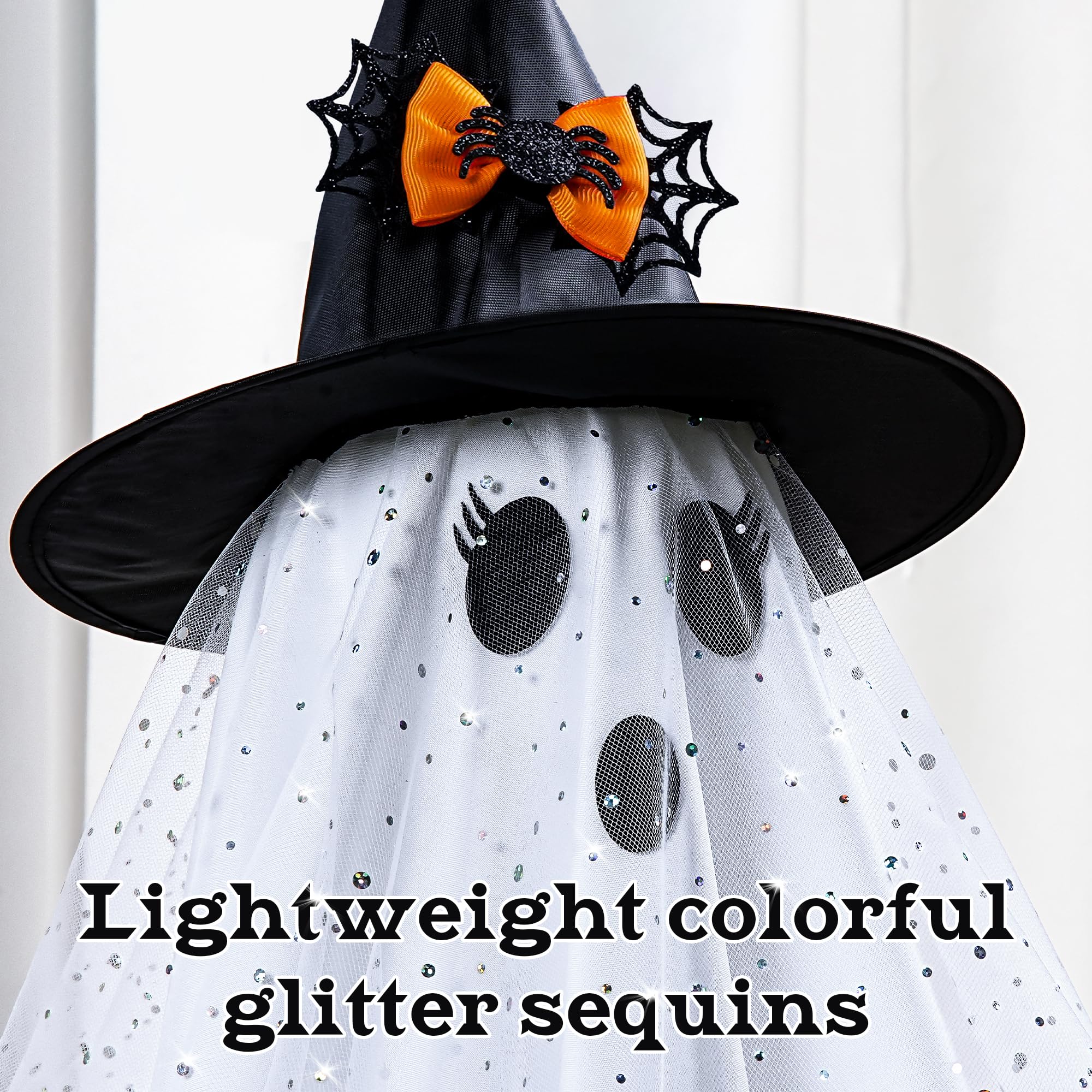 AYGXU 2pcs Halloween Decorations Indoor,Ghost Decor with String Lights Remote Control,Halloween Party Decorations,Spooky Ghost L