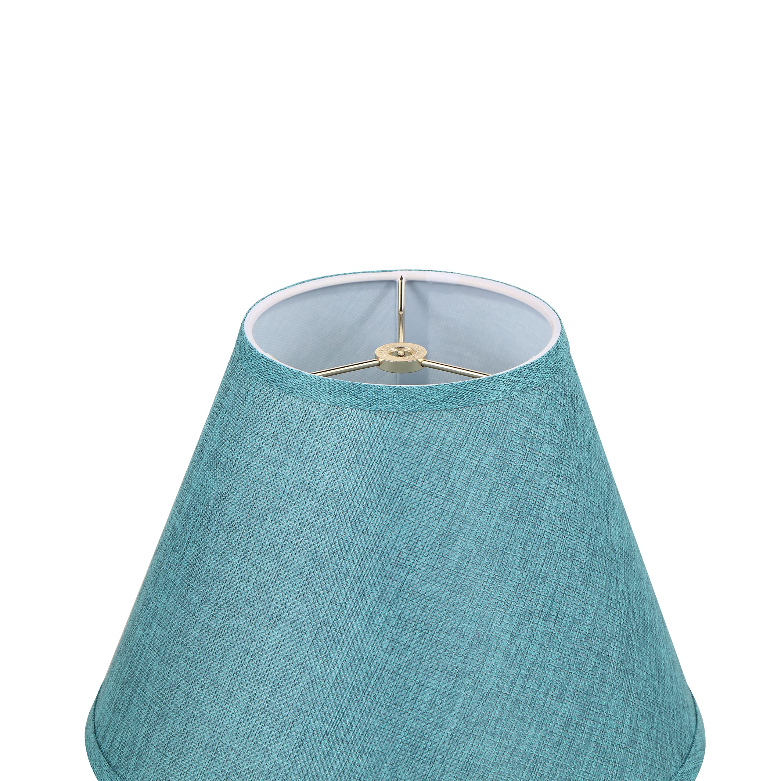 Aspen Creative 32078A, Hardback Empire Transitional Spider Teal Lamp Shade, 6&quot; Top X 12&quot; Bottom X 9&quot; Slant
