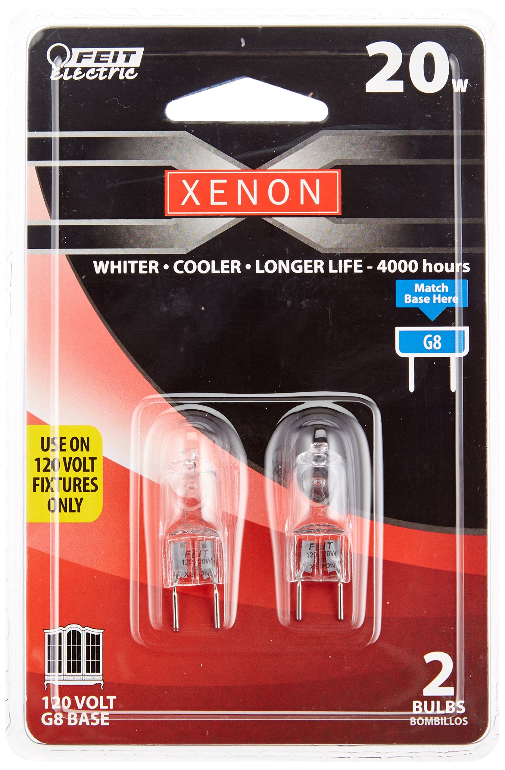 Feit Electric Bpxn20/G8/2 Xenon 20-Watt Halogen T4 Bulb