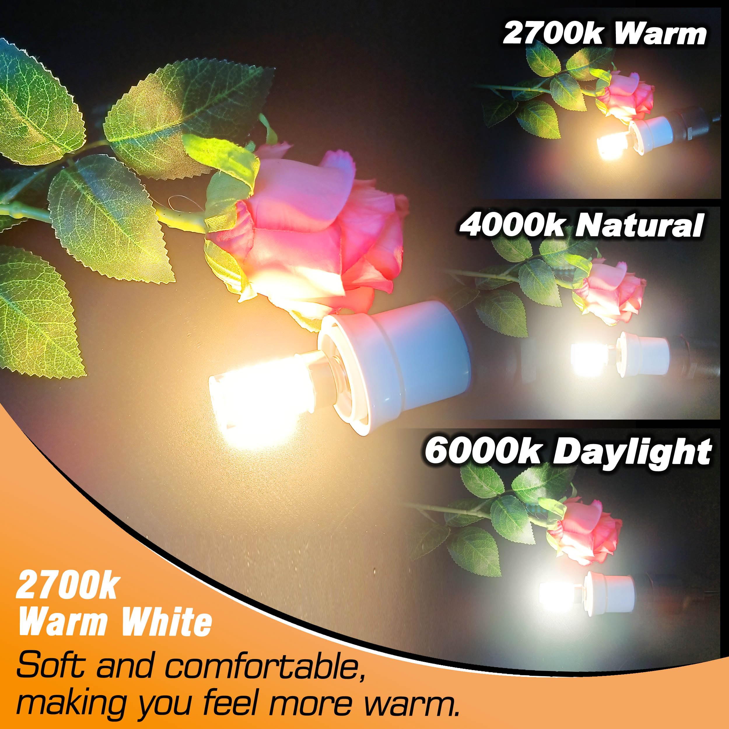 Heifymi E12 Candelabra LED Bulbs 60W Equivalent 6W Warm White 550lm Non-Dimmable, 4 Pack