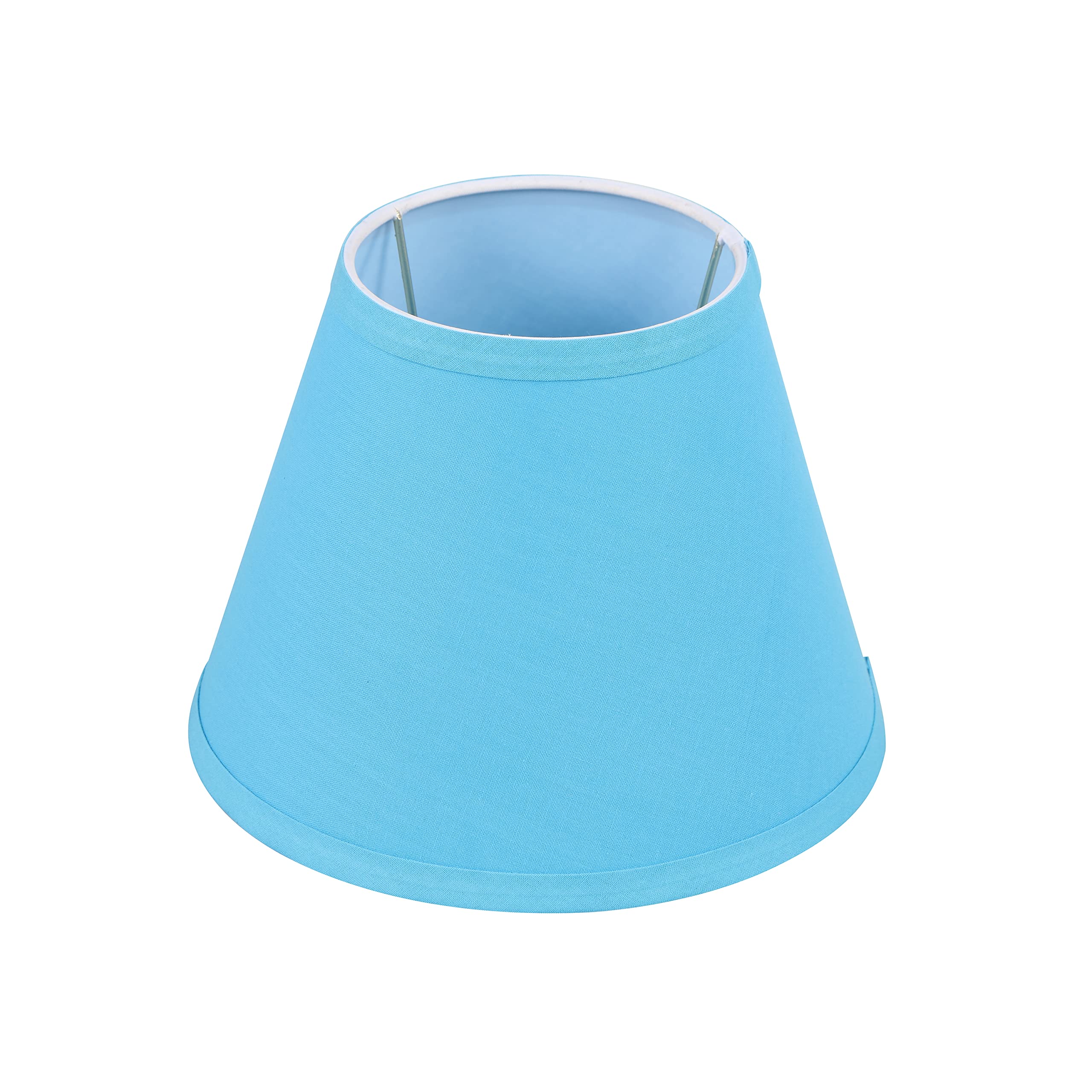 Aspen Creative 58915, Empire Uno Lamp Shade, Sky Blue, 5'' Top x 9'' Bottom x 7'' Slant Height, Slip UNO 33mm