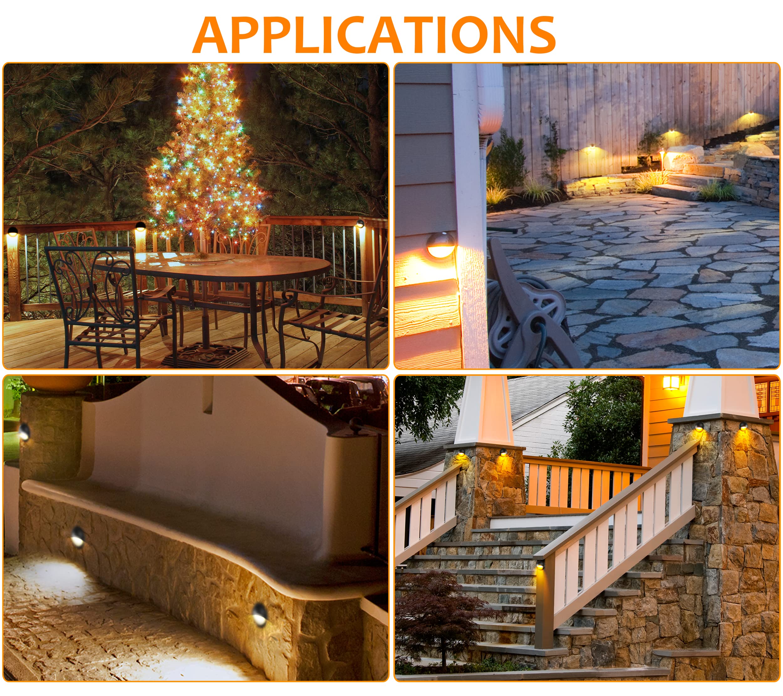 CLOUDY BAY Low Voltage LED Deck Lights 3CCT, 3W, 12V-24V AC/DC, Oil Rubbed Bronze, 6 Pack, Model CBDL93COR