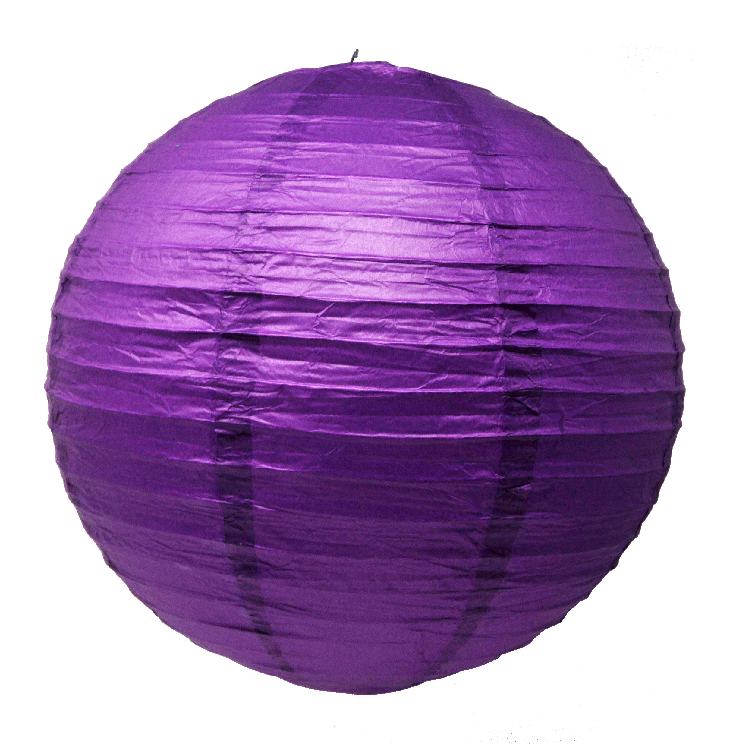 Mudra Crafts Purple Paper Lanterns - 12 Pack Round Japanese Chinese Lanterns Decorative Hanging Ceiling Decor